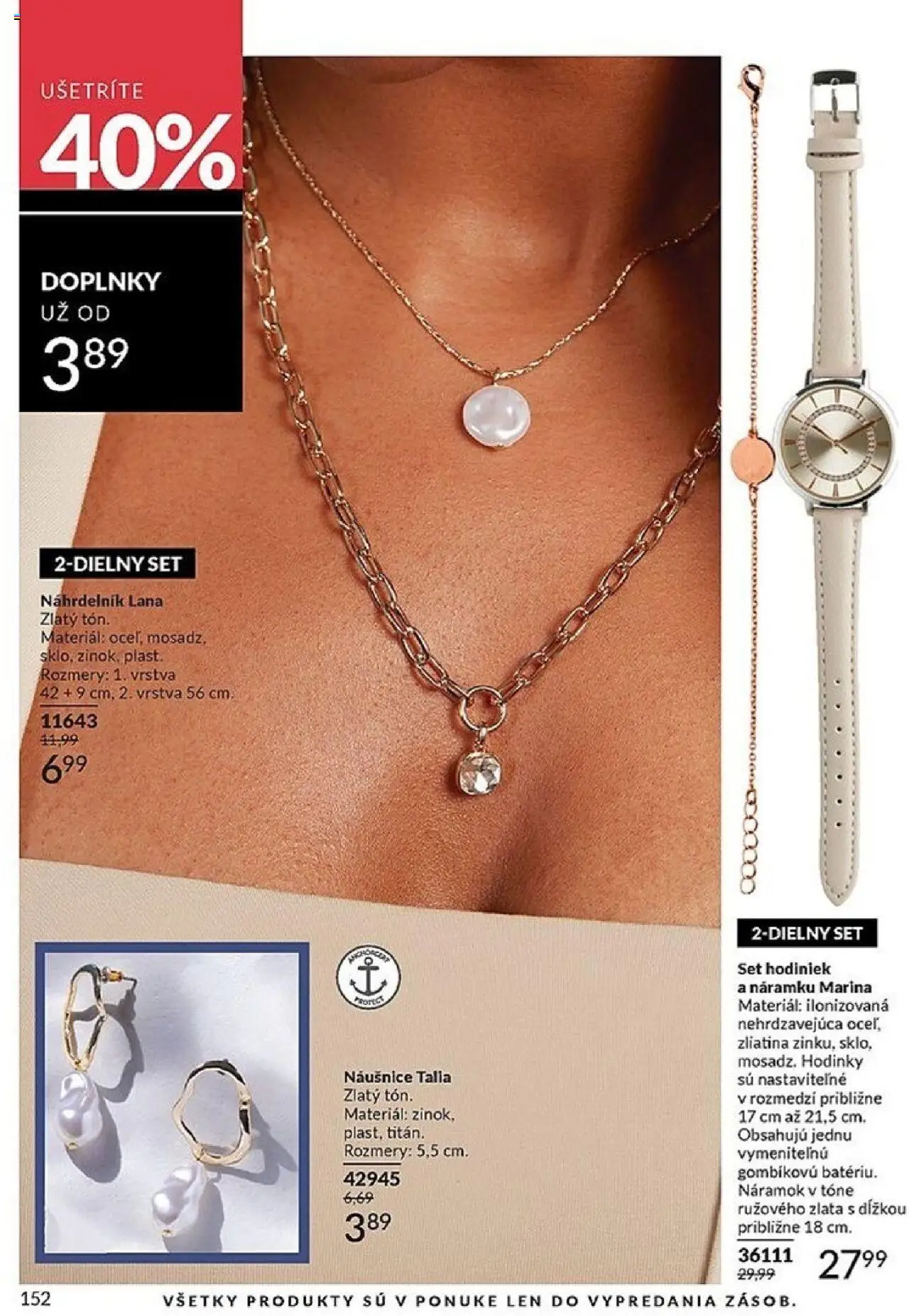 Nové Avon akcie – leták je platný od 01.10.2025 | Strana: 152 | Produkty: Hodinky