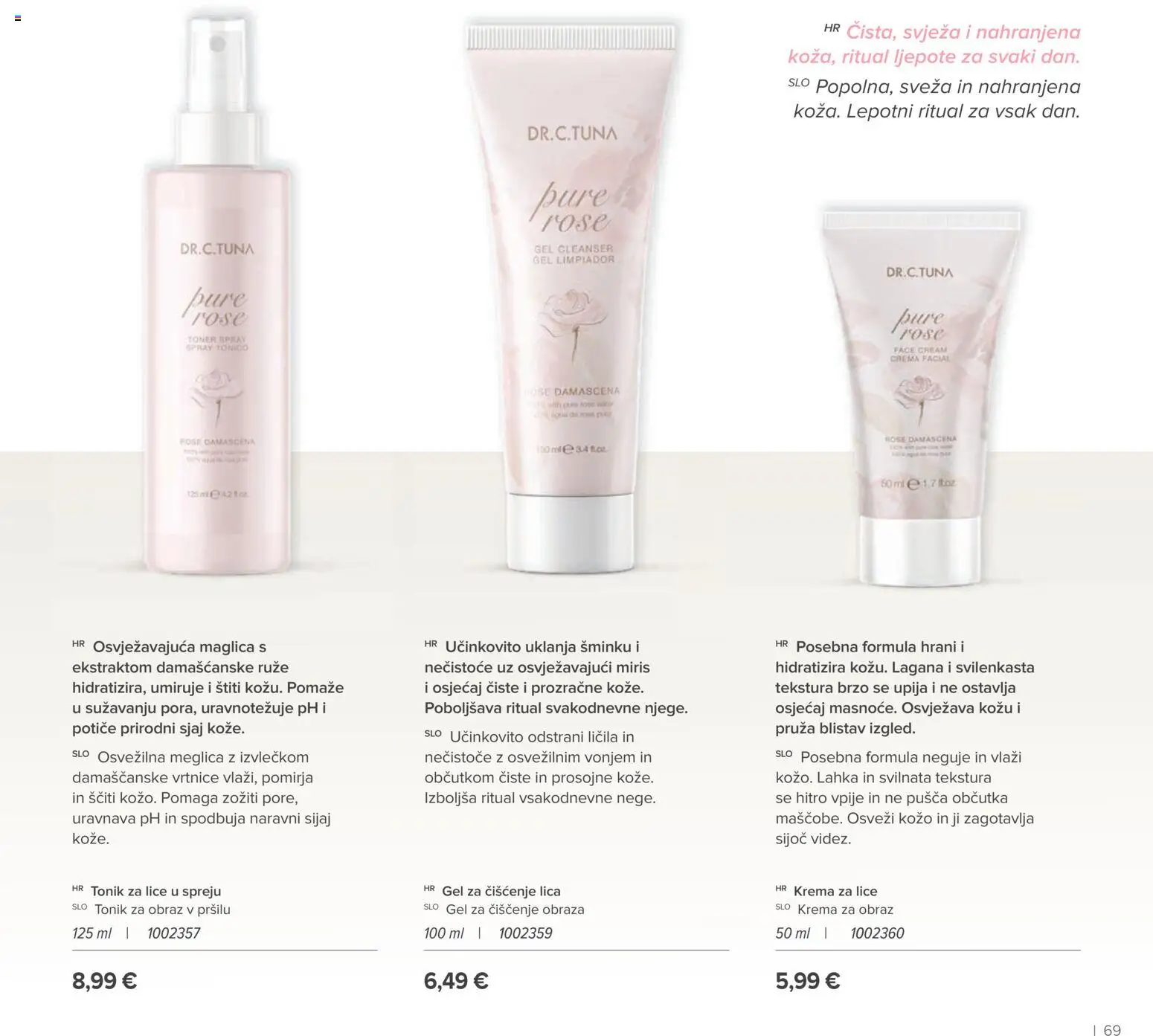 Farmasi katalog | vrijedi od 02.03.2026 | Stranica: 69 | Proizvodi: Gel za čišćenje lica, Tonik za lice, Miris, Krema