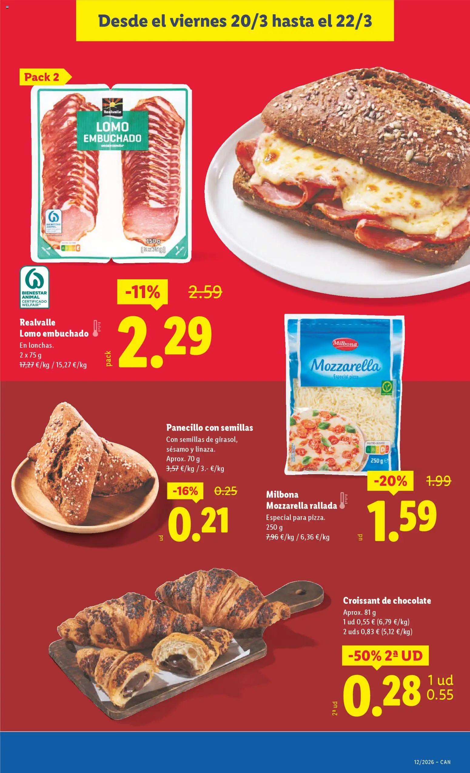 Lidl folleto │ válido desde el 16.03.2026 | Página: 29 | Productos: Chocolate, Pizza, Croissant