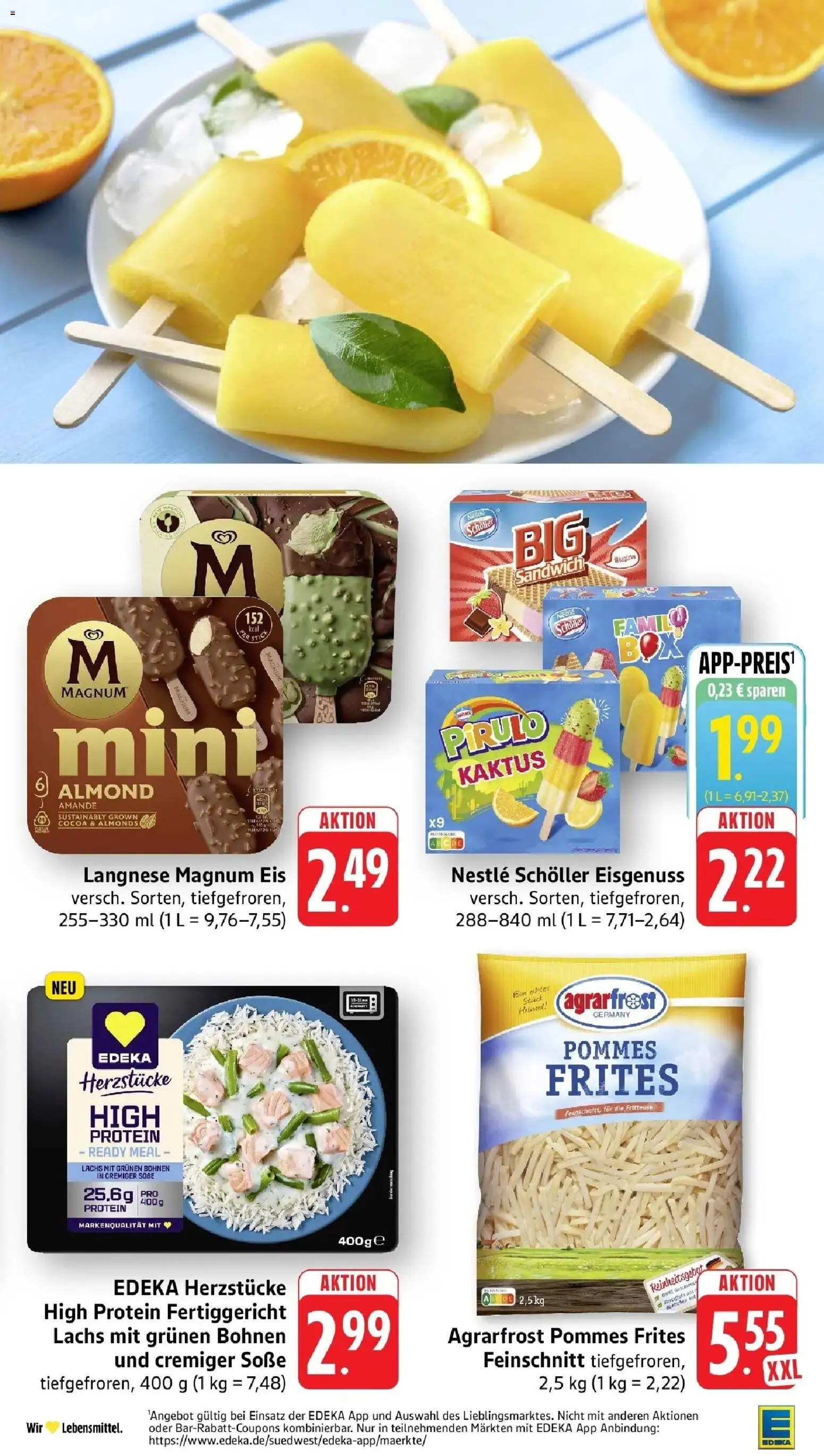 Edeka prospekt Ludwigshafen	 (ab 12.04.2026) » Angebote Online | Seite: 25 | Produkte: Pommes, Pommes frites, Fritteuse, Eis