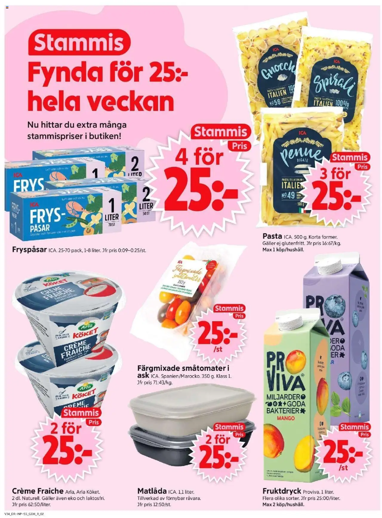 ICA Supermarket reklamblad aktuell från 18.08.2025 | Sida: 2 | Produkter: Galler, Matlåda, Mango, Frys