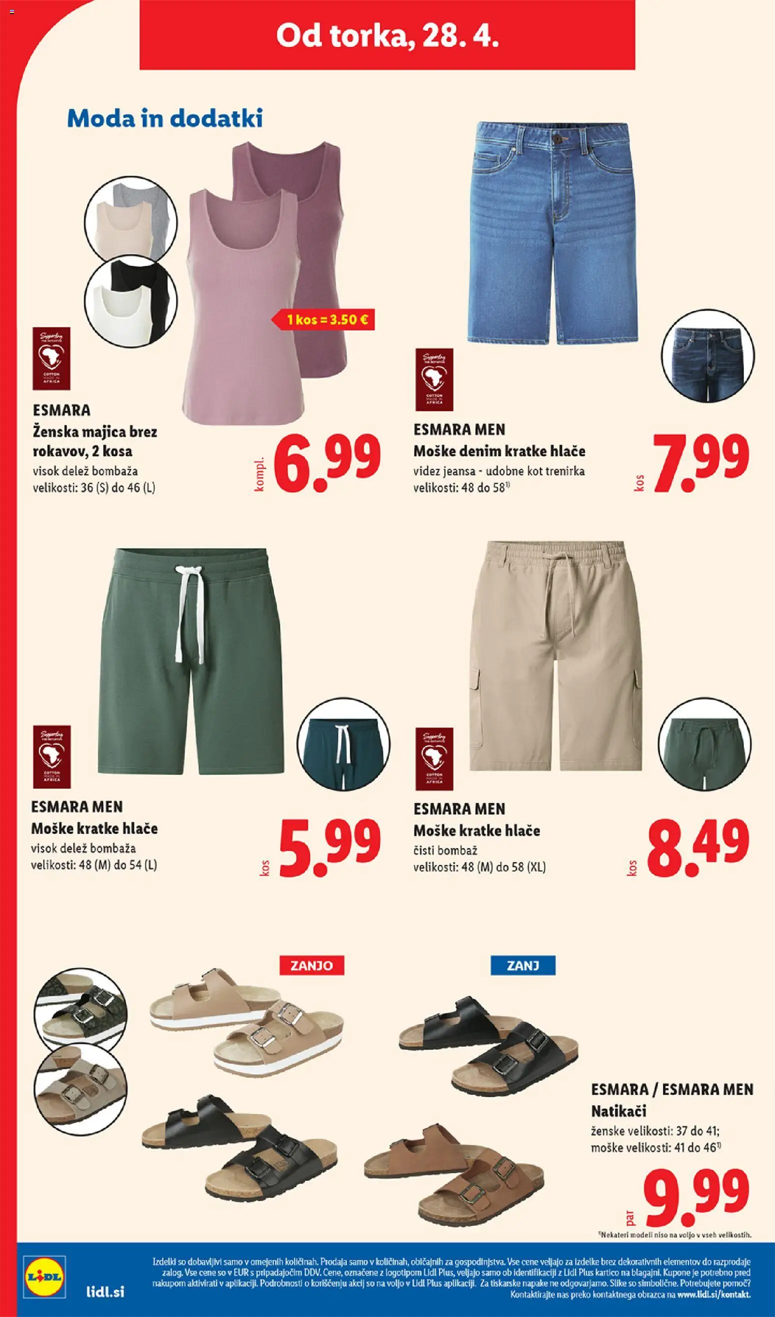 Novi Lidl katalog ponudbe – veljaven od 23.04.2026 | Stran: 56 | Izdelki: Trenirka, Kos, Majica, Natikaci