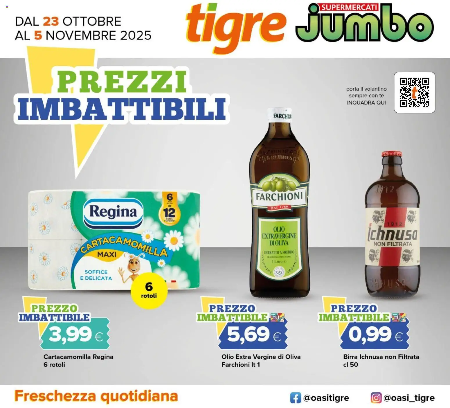 Volantino Tigre del 23.10.2025 | Pagina: 1 | Prodotti: Birra, Tè, Olio, Olio extra vergine