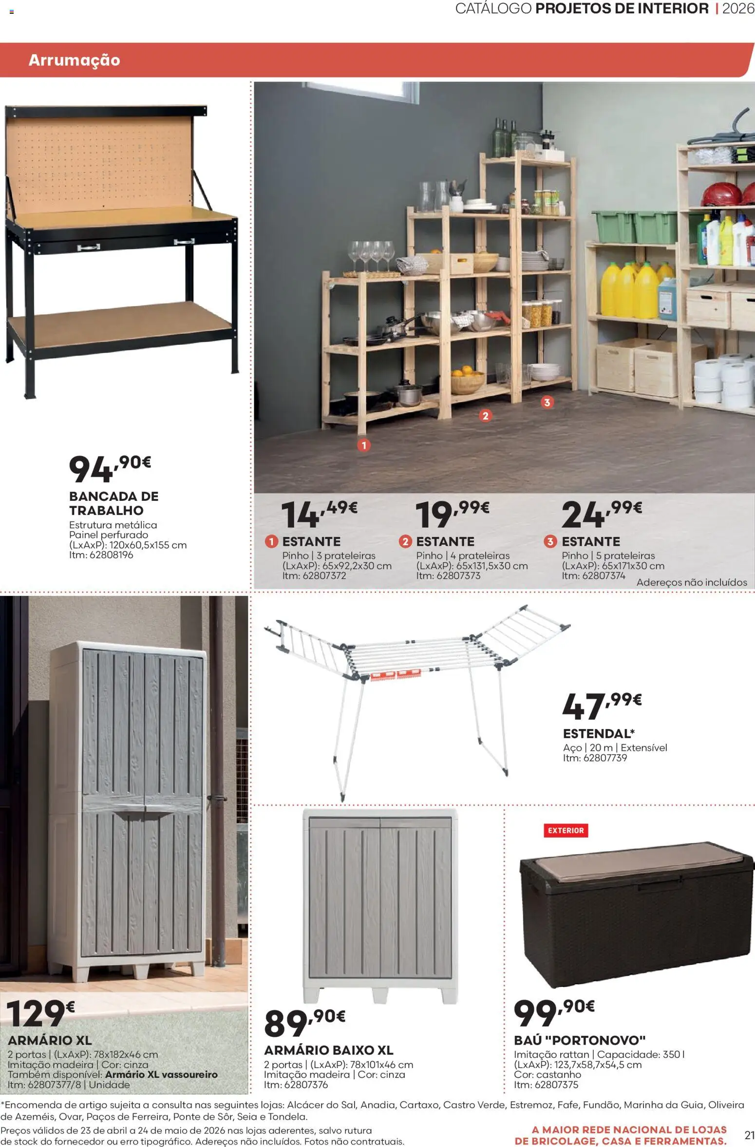 BricoMarché F06 - Folheto Catálogo Projetos de Interior │ válido de 23.04.2026 | Página: 21 | Produtos: Armário, Bancada, Portas