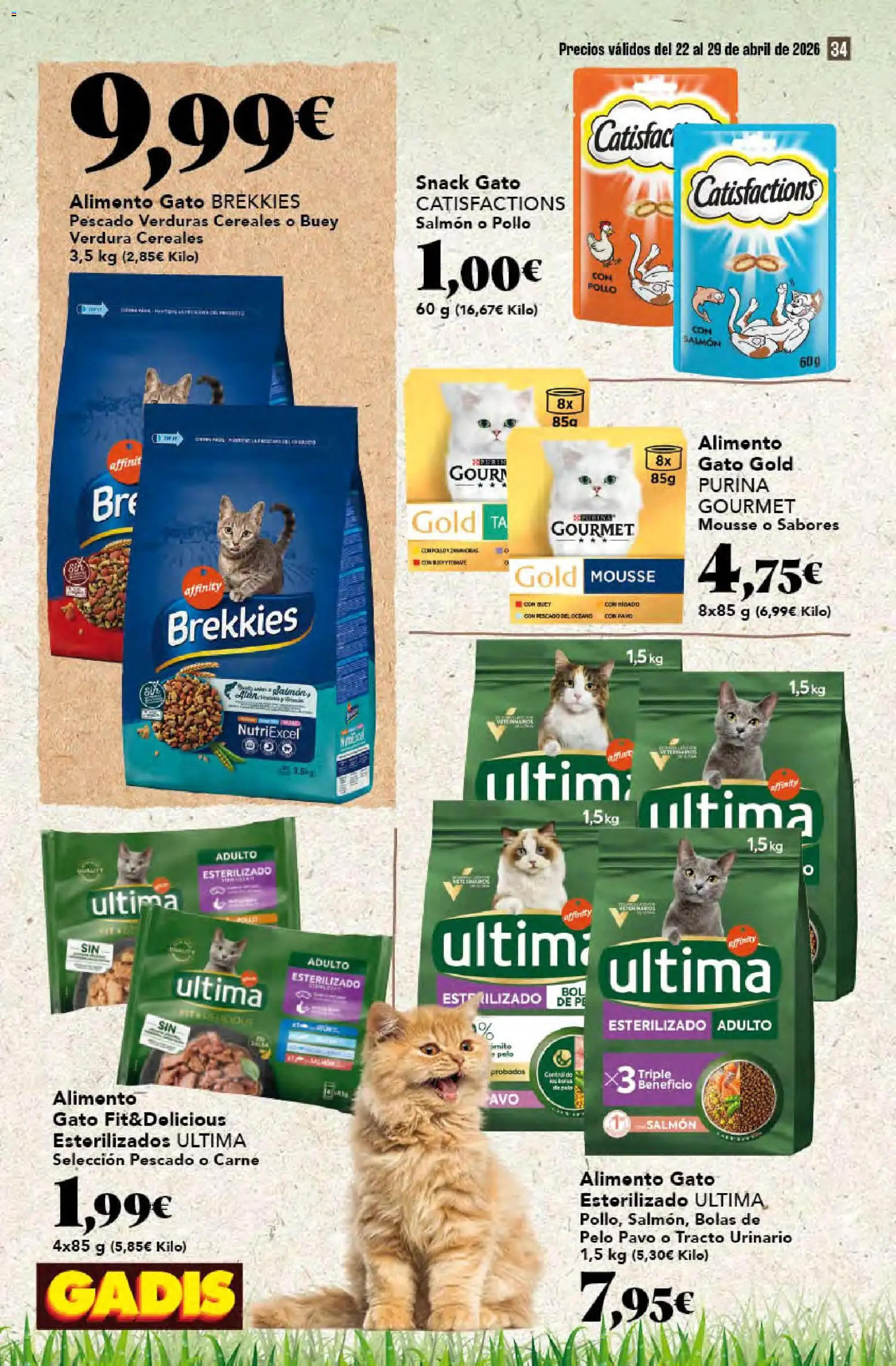 Gadis folleto │ válido desde el 22.04.2026 | Página: 34 | Productos: Mousse, Pescado, Cereales