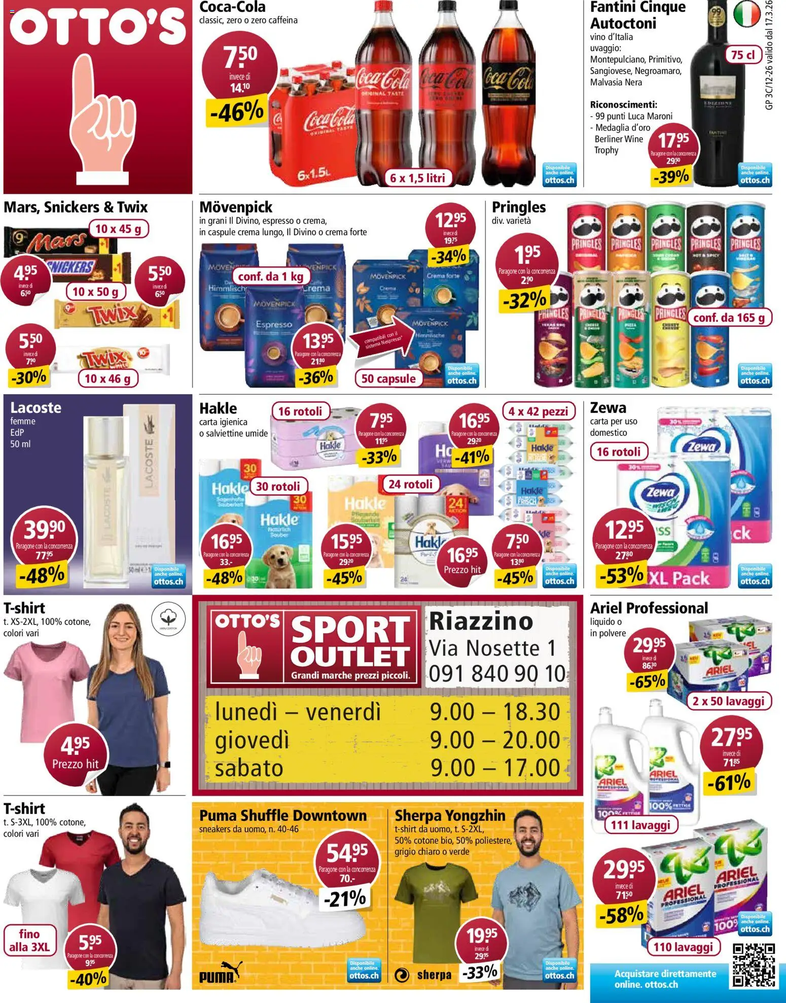Otto's Aktionen IT – gültig ab 17.03.2026 | Seite: 1 | Produkte: Coca Cola, Snickers, Mars, Twix