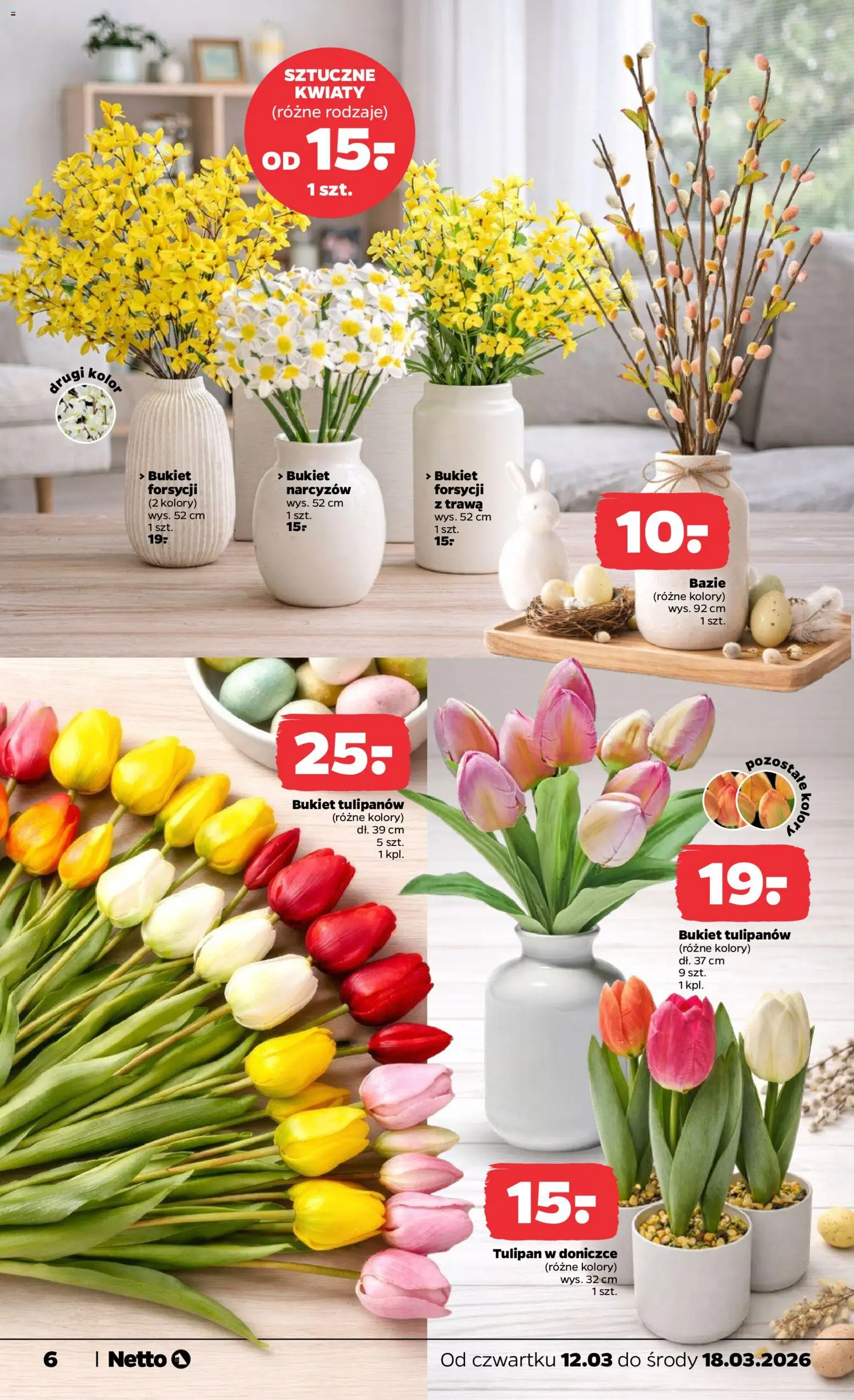 Netto gazetka od czwartku NonFood od 12.03.2026 | Strona: 6 | Produkty: Kwiaty