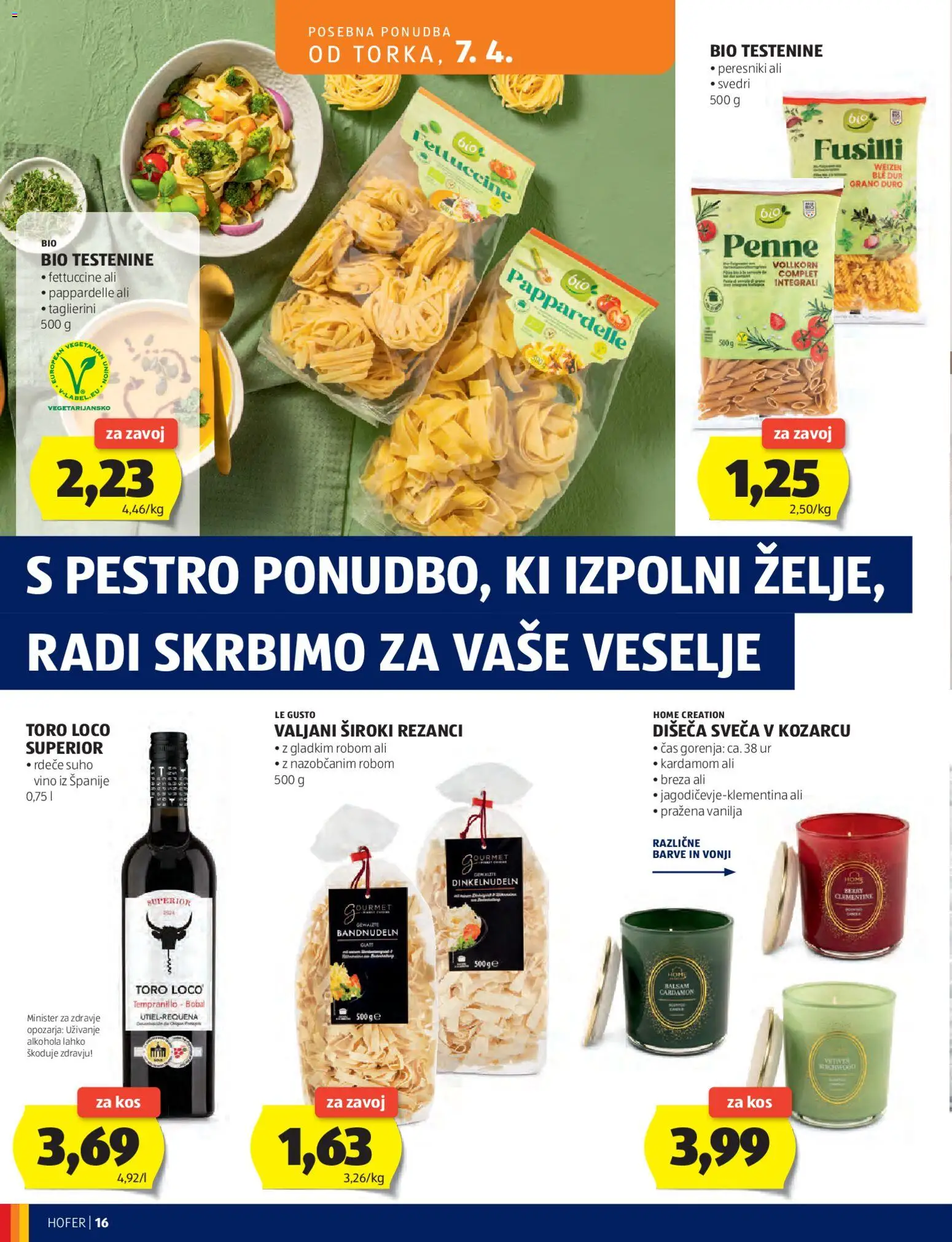 Novi Hofer katalog ponudbe – veljaven od 01.04.2026 | Stran: 16