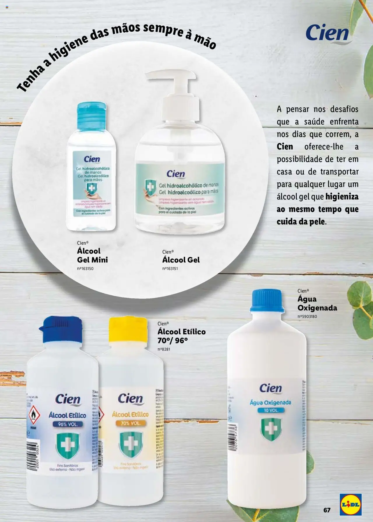 Lidl Cien - Beleza Inteligente │ válido de 26.02.2024 | Página: 67 | Produtos: Álcool gel