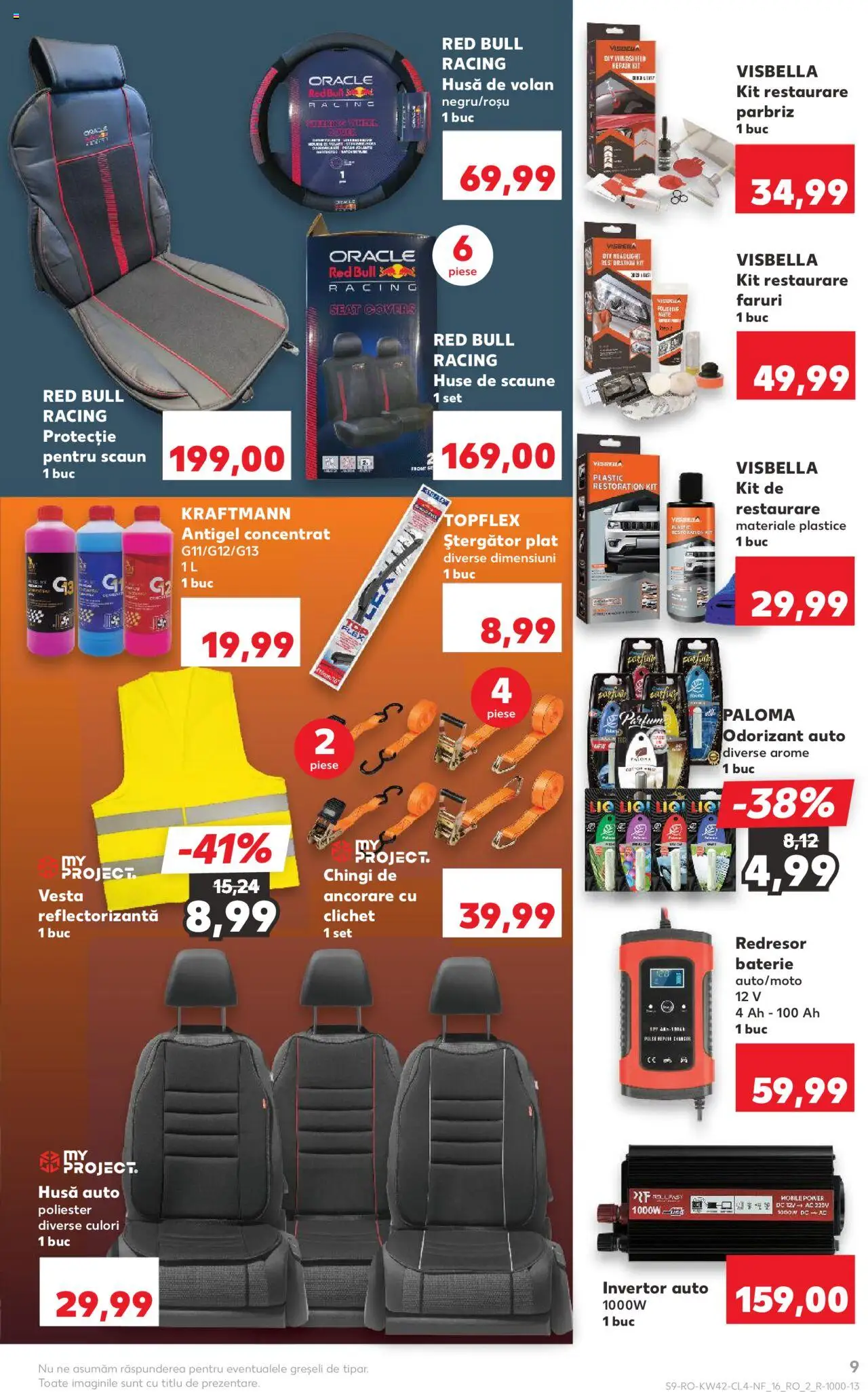 Noul catalog Kaufland – valabil de la 15.10.2025 | Pagină: 9 | Produse: Kit restaurare faruri, Scaun, Köpek Sabunu, Vestă