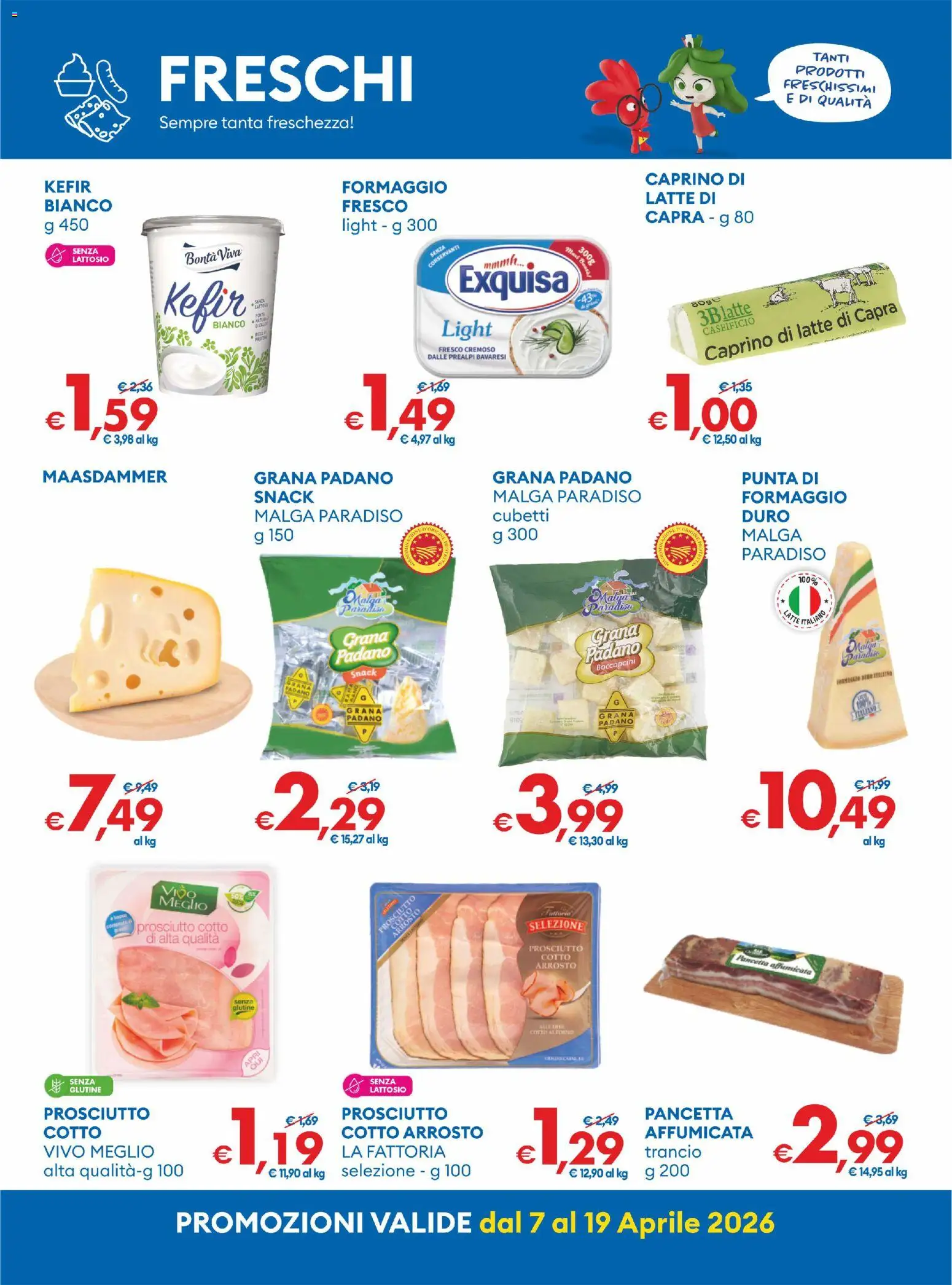 Volantino MD Discount del 07.04.2026 | Pagina: 14 | Prodotti: Prosciutto Cotto, Pancetta, Prosciutto, Grana Padano