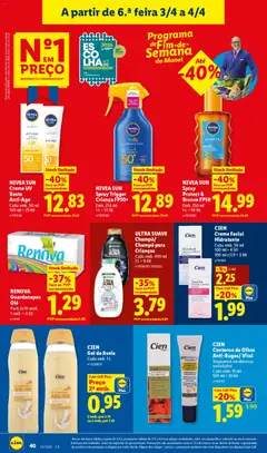 Pré-visualização Lidl folheto válido de 30.03.2026 | Página: 40 | Produtos: Soja, Shampoo, Base, Cálcio