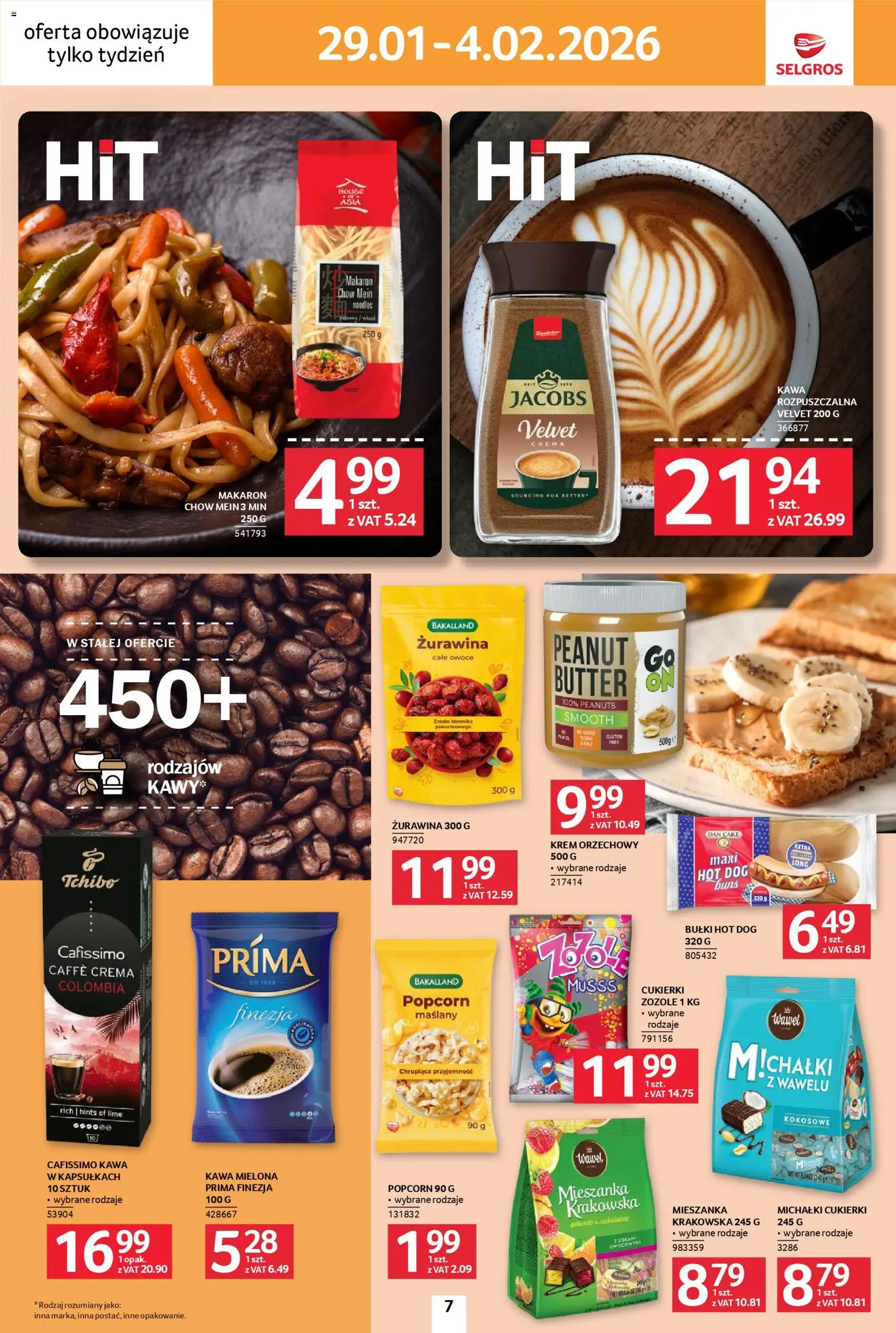 Selgros cash&carry Gazetka - Jeszcze więcej super promocji od 29.01.2026 | Strona: 7 | Produkty: Krem orzechowy, Tchibo, Kawa, Owoce