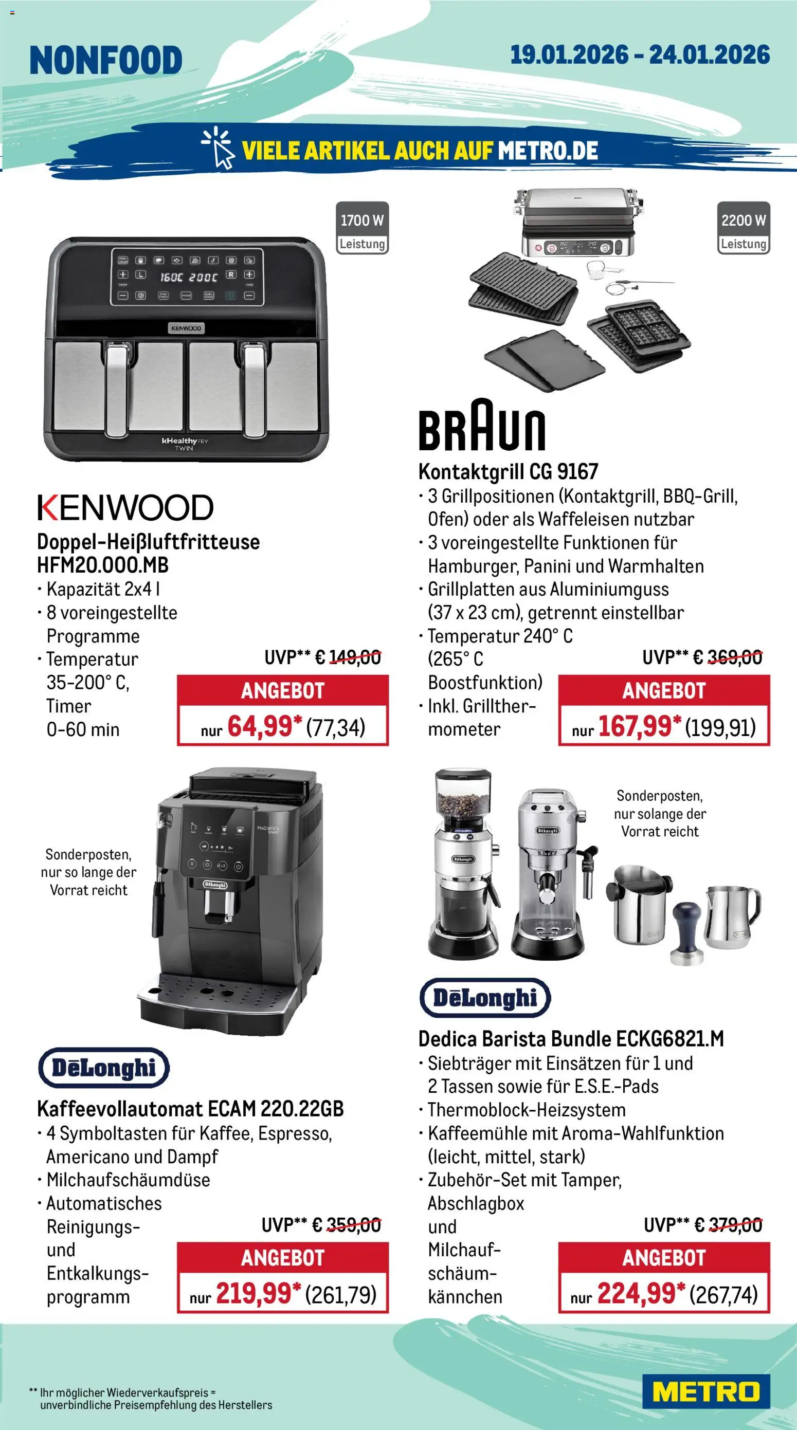 Metro Prospekt 	 – gültig ab 19.01.2026 | Seite: 21 | Produkte: Ofen, Kaffeevollautomat, Waffeleisen