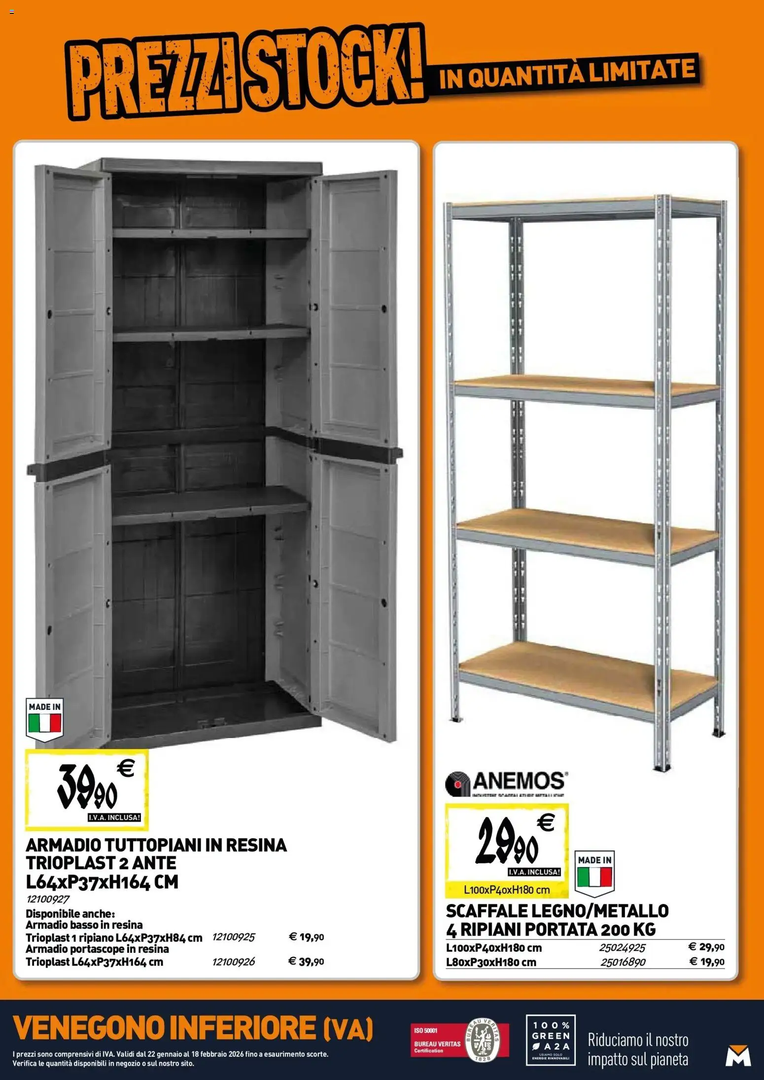 Volantino TECNOMAT del 22.01.2026 | Pagina: 19 | Prodotti: Ripiano, Scaffale, Armadio