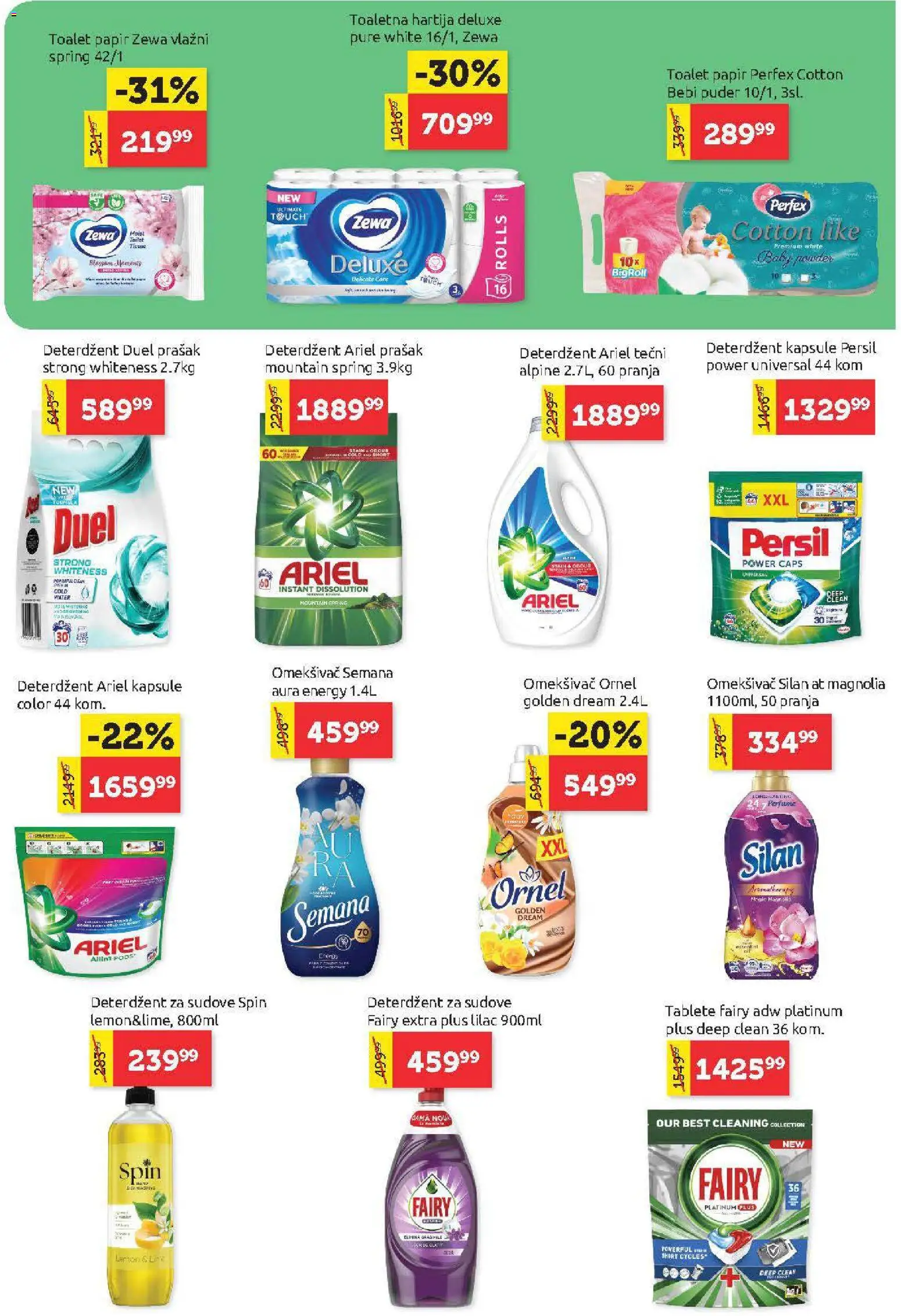 SuperVERO katalog - važi od 05.03.2026 | Strana: 23 | Proizvode: Toalet papir, Kapsule, Puder, Silan