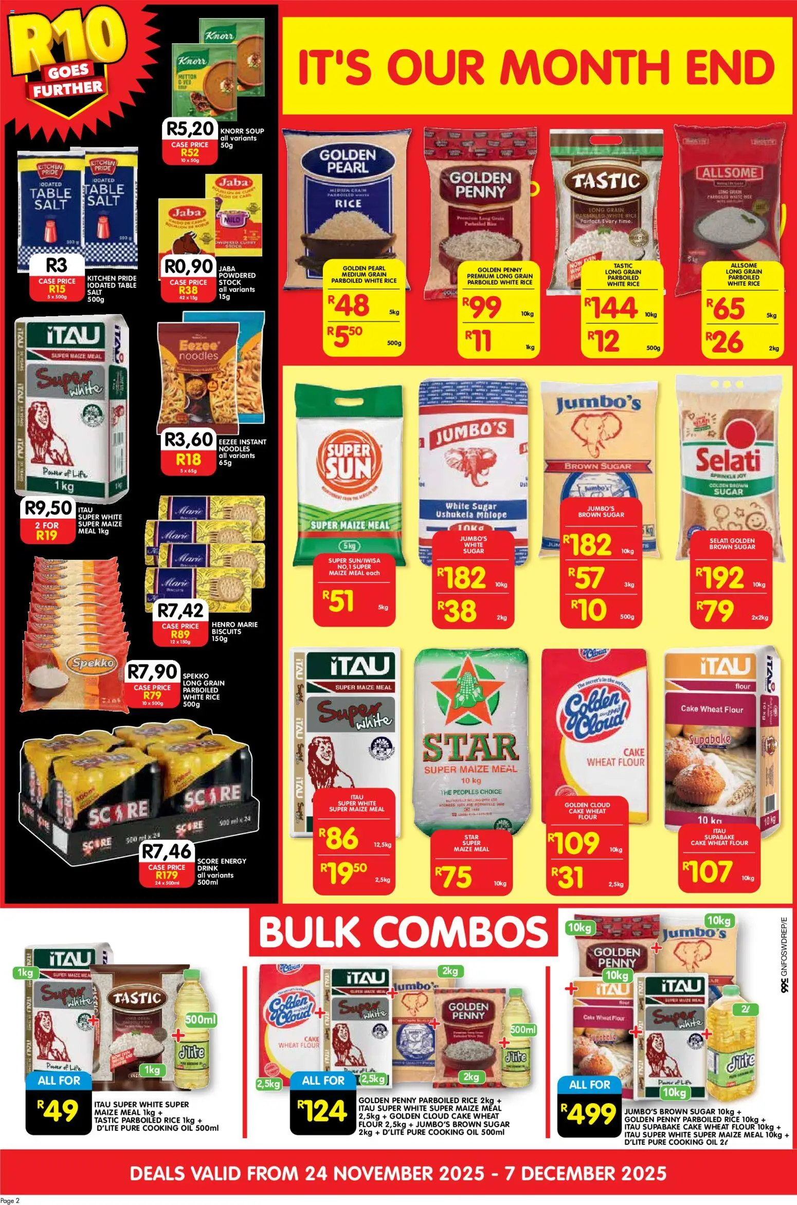 New Shoprite catalogue – valid from 24.11.2025 | Page: 2 | Products: Oil, Wine, Salt, Sugar