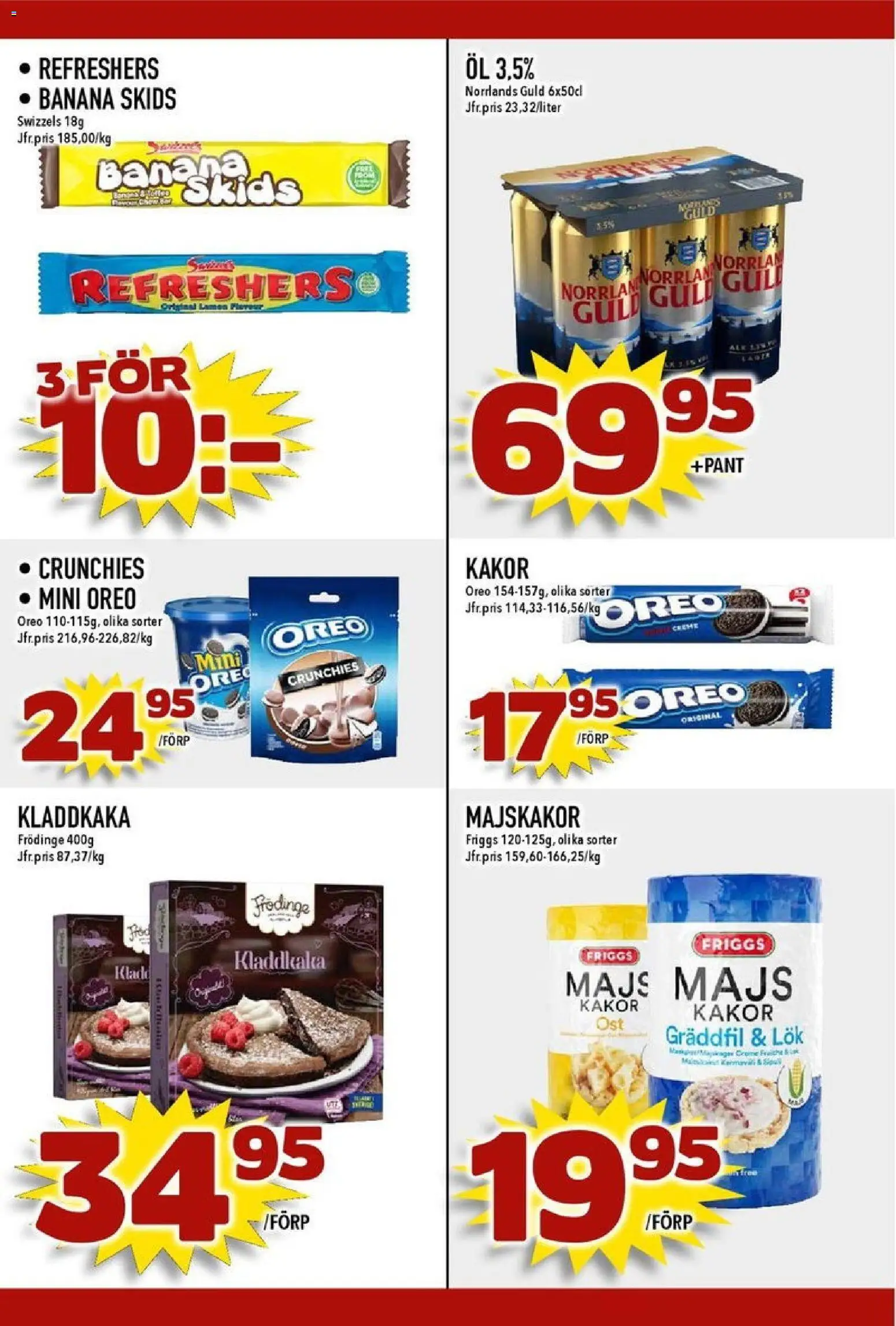 Matdax reklamblad aktuell från 10.11.2025 | Sida: 23 | Produkter: Oreo, Kladdkaka, Gräddfil, Majs