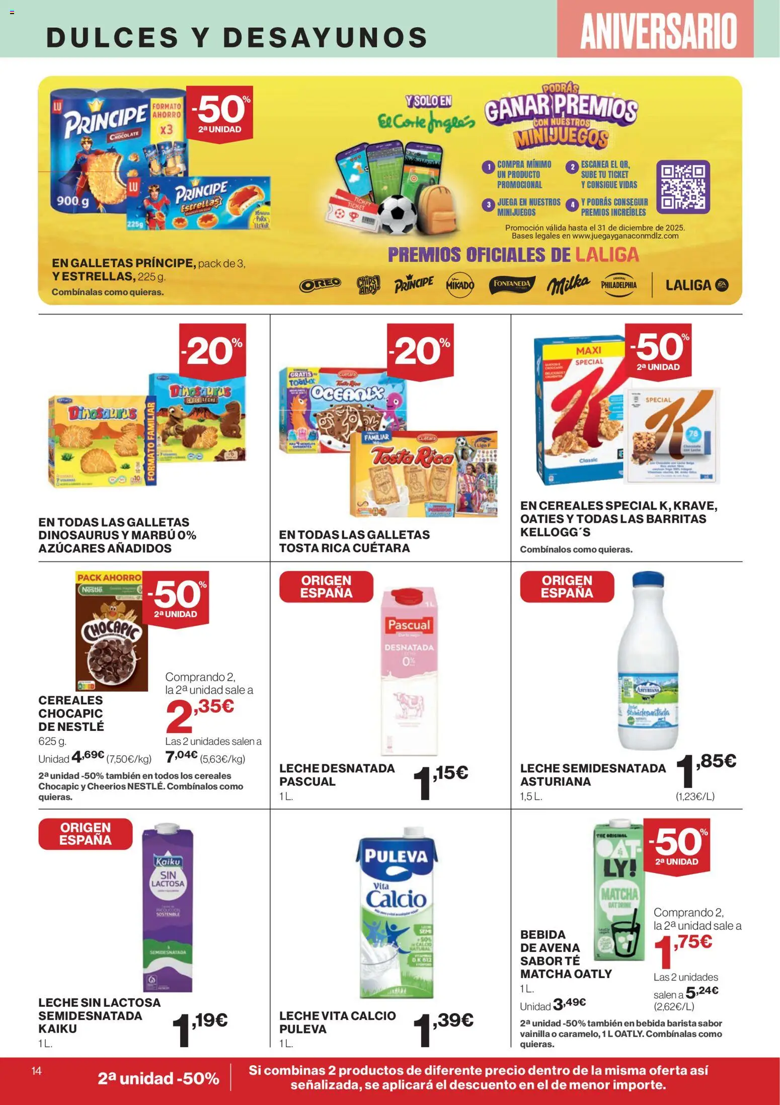 Supercor Canarias │ válido desde el 23.10.2025 | Página: 14 | Productos: Leche desnatada, Leche sin lactosa, Leche, Galletas