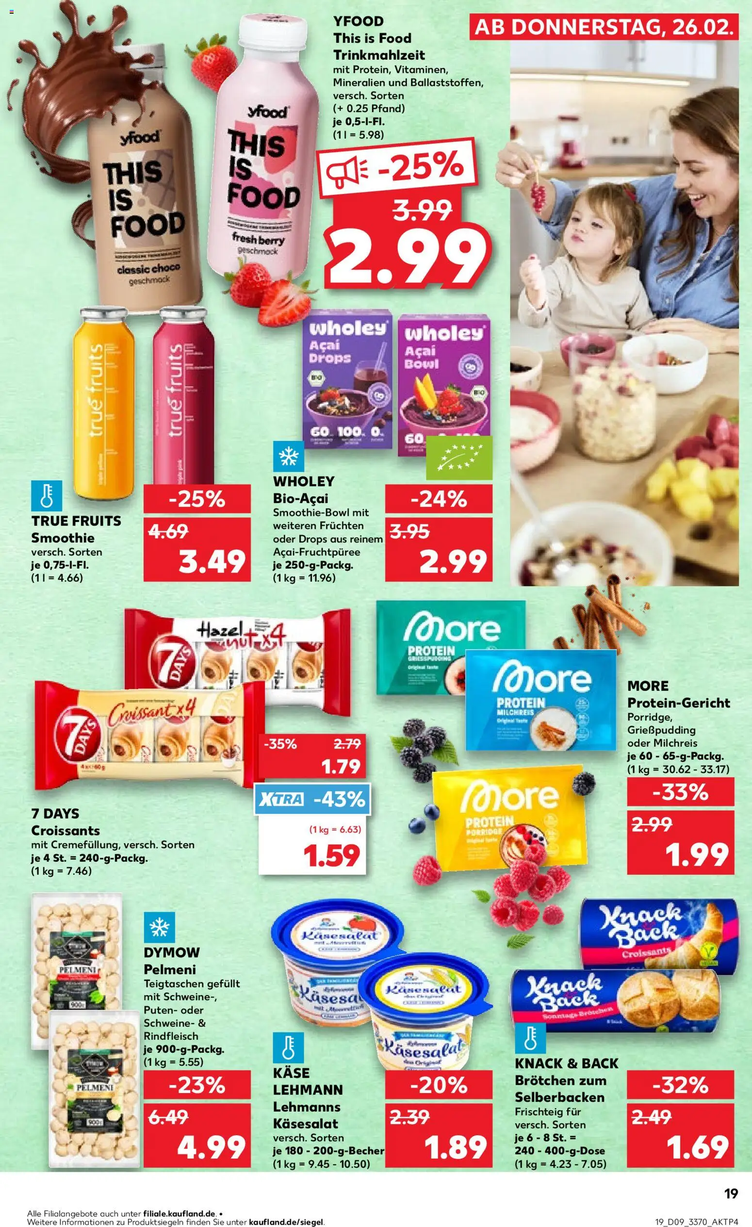 Kaufland prospekt Berlin	 – gültig ab 26.02.2026 | Seite: 19 | Produkte: Käse, Croissant, YFood, Rindfleisch