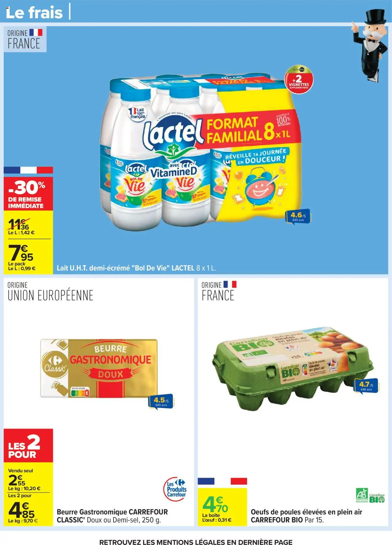  | Page: 35 | Produits: Bol, Lait, Beurre, Œufs