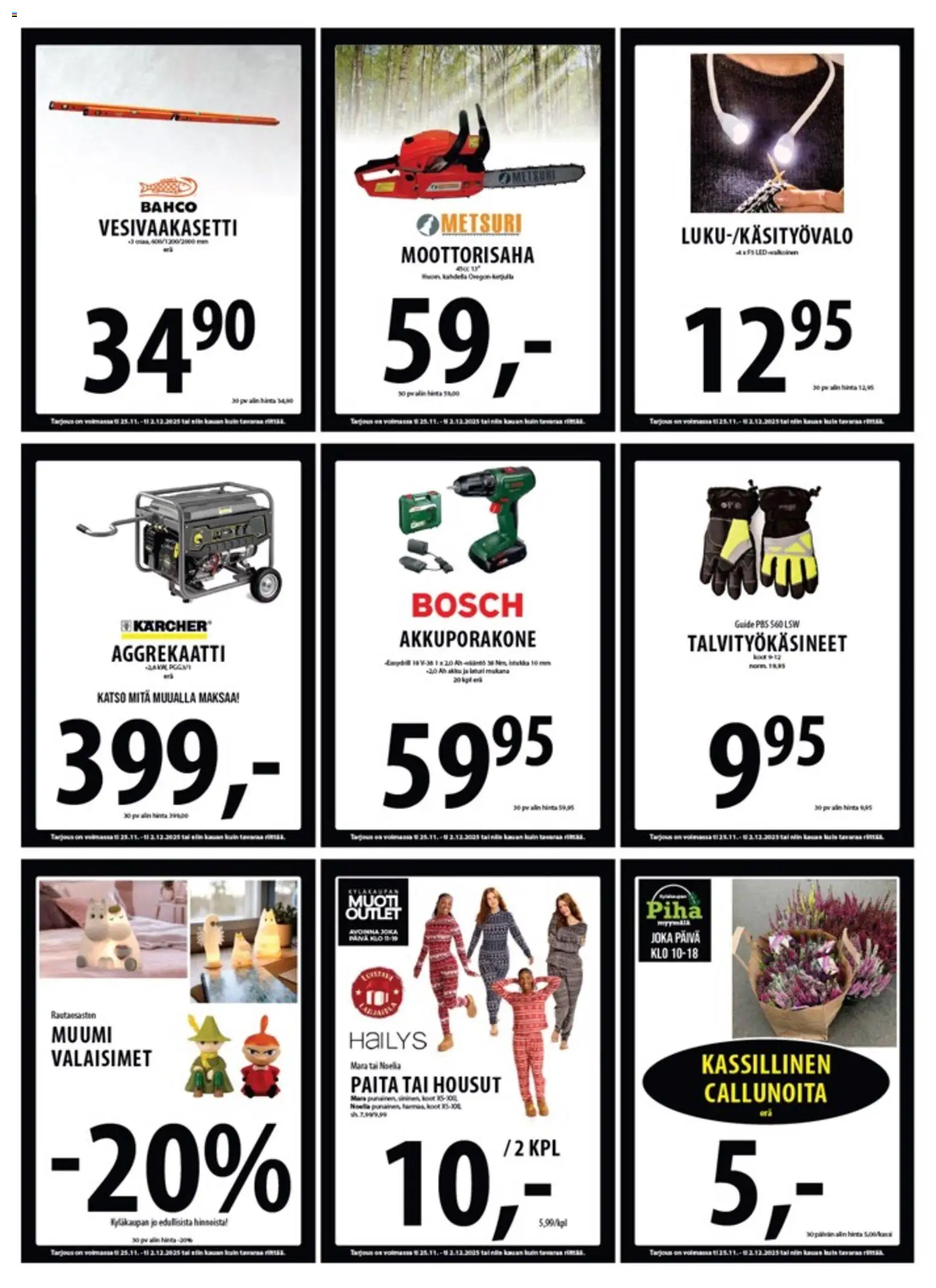 Tuuri - Black Friday – voimassa 25.11.2025 alkaen | Sivu: 32 | Tuotteet: Moottorisaha, Paita, Housut