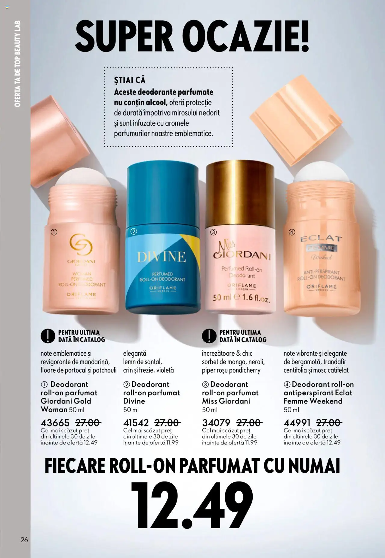 Oriflame catalog 13 2025 – valabil de la 10.09.2025 | Pagină: 26 | Produse: Top, Deodorant, Antiperspirant, Piper