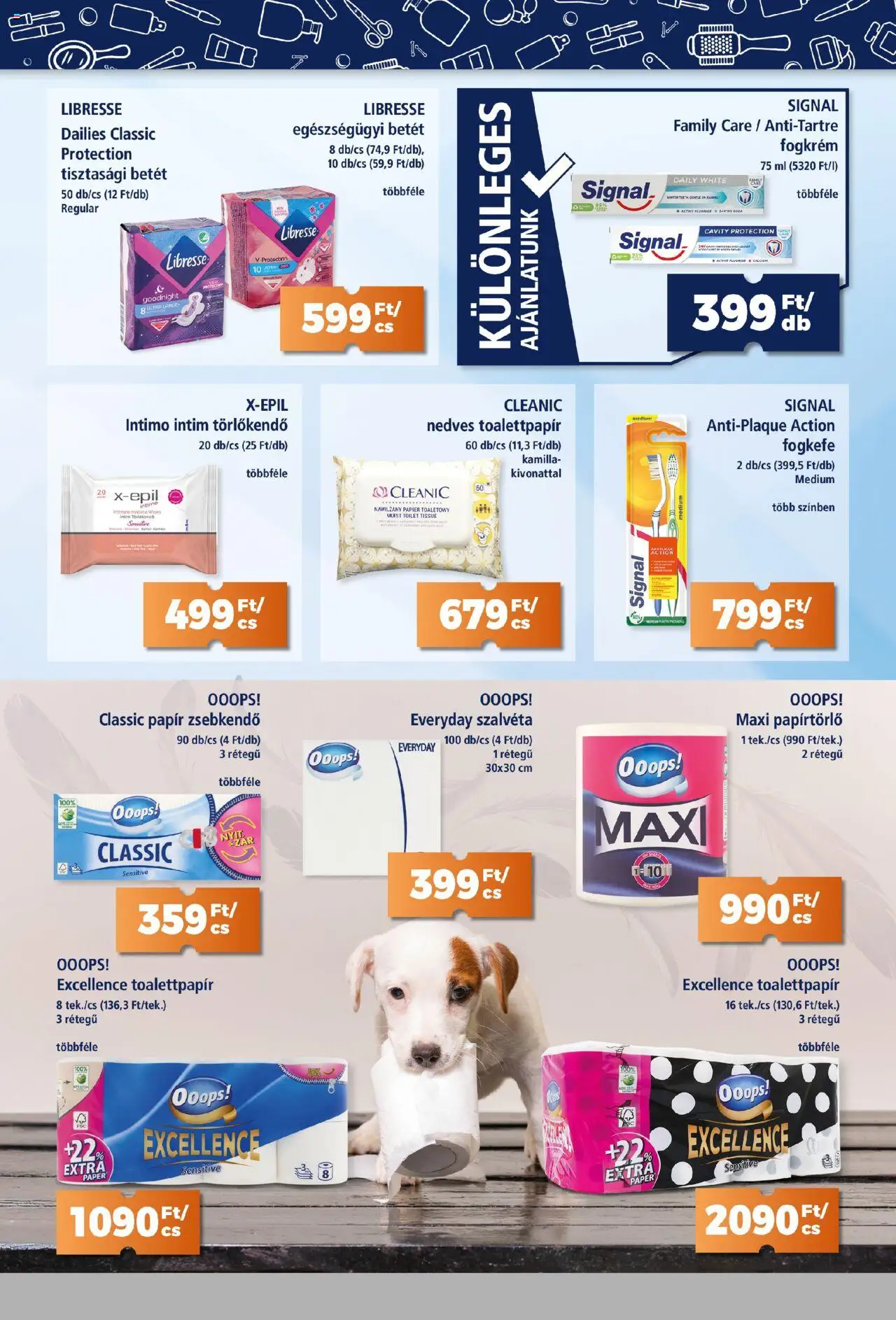 Goods Market akciós ujság - amely érvényes a következő dátumtól: 02.10.2025 | Oldal: 5 | Termékek: Papírtörlő, Törlőkendő, Fogkrém, Fogkefe