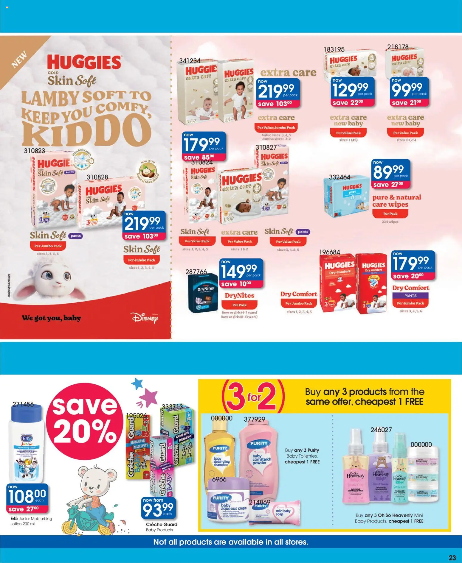 New Clicks catalogue – valid from 25.03.2026 | Page: 23 | Products: Powder, Cream, Supplements, Lotion