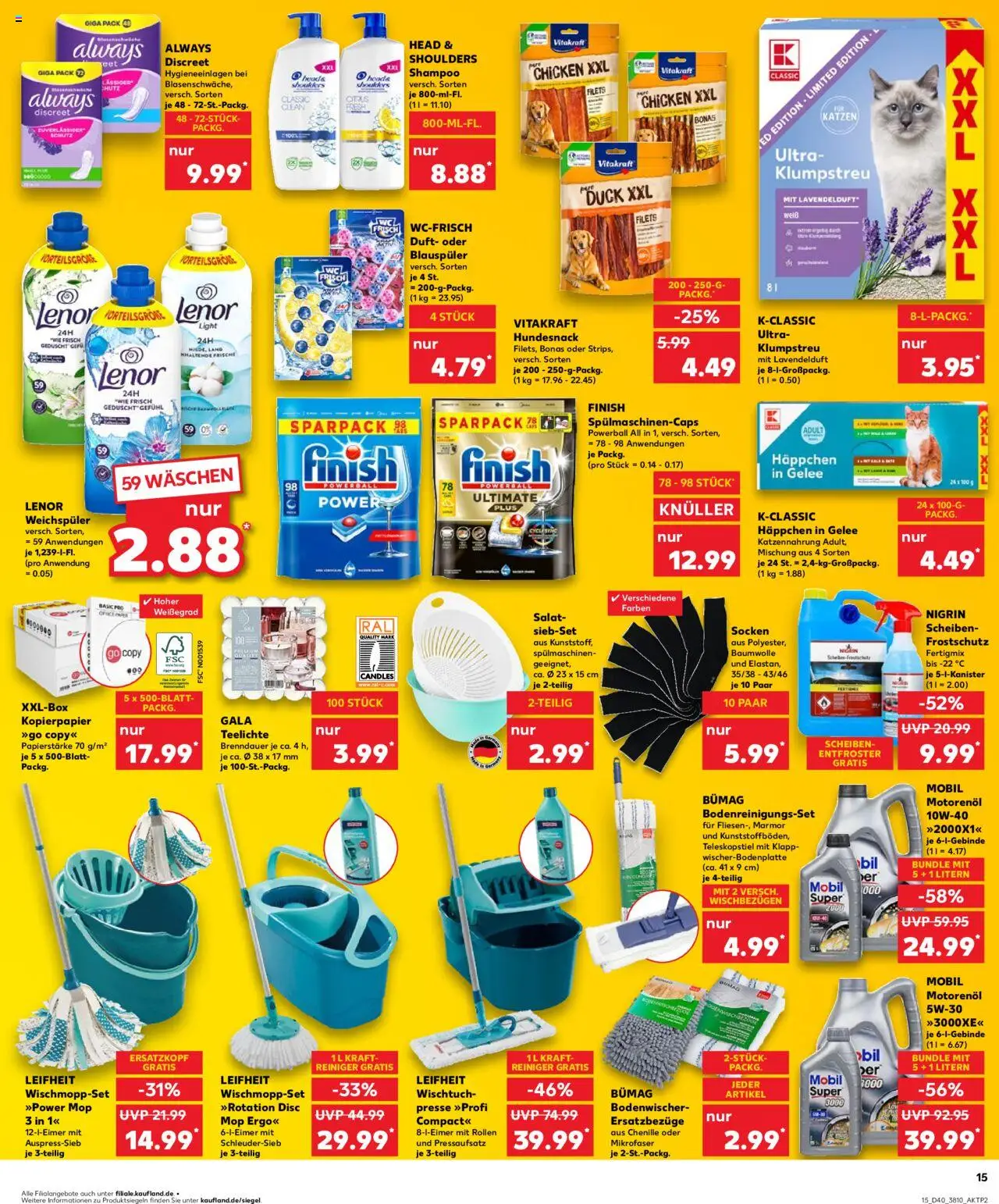 Kaufland prospekt Berlin	 – gültig ab 05.10.2025 | Seite: 15 | Produkte: Head & shoulders, Shampoo, Weichspüler, Socken