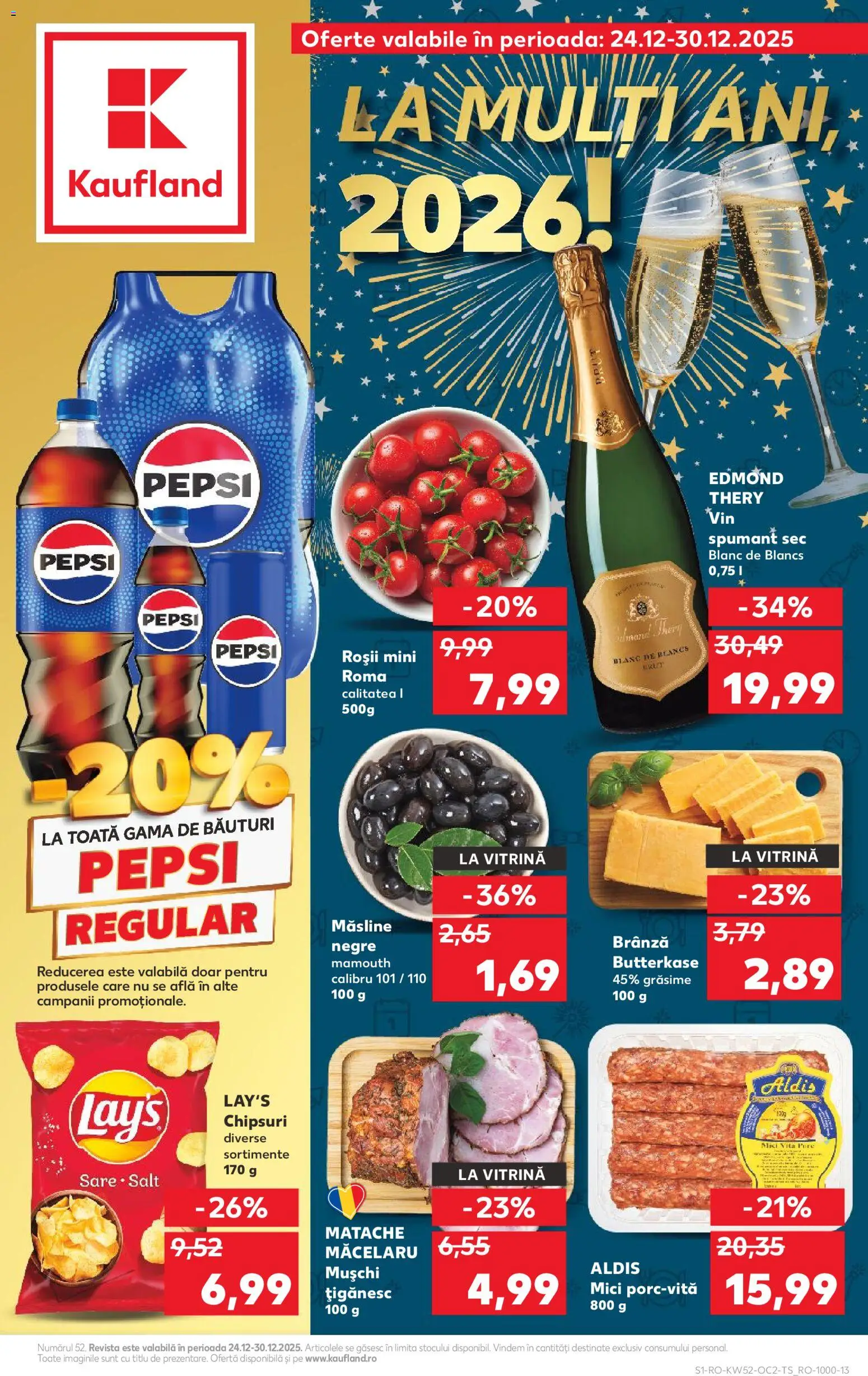 Kaufland RO akciós ujság - amely érvényes a következő dátumtól: 24.12.2025 | Oldal: 1 | Termékek: Pepsi