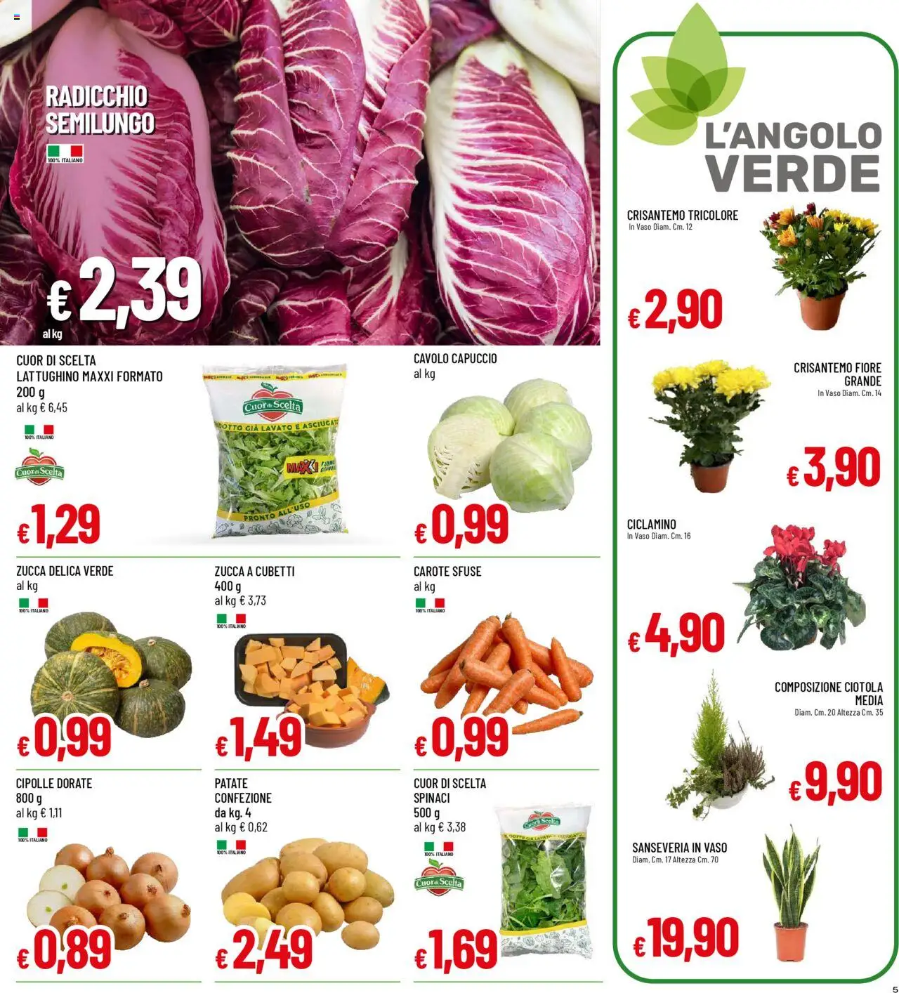 Volantino Famila del 20.10.2025 | Pagina: 5 | Prodotti: Cipolle, Cavolo, Zucca, Vaso