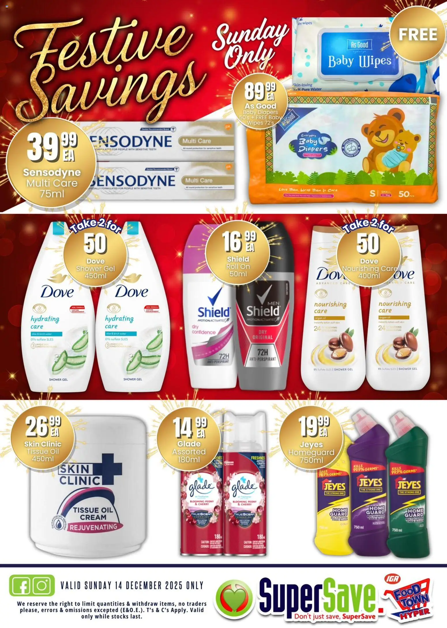 New Super Save catalogue – valid from 14.12.2025 | Page: 8 | Products: Conditioner, Cream, Water, Bacon