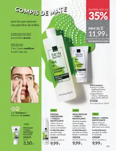 Vista previa AGUA MICELAR + TÓNICO - MATIFICANTE, disuelve la grasa como el agua micelar, purifica como un tónico tu elección para: una piel sin brillos, limpia y tonificada válido desde el 01.12.2025 | Página: 145 | Productos: Agua micelar, Sérum, Toner, Tónico matificante