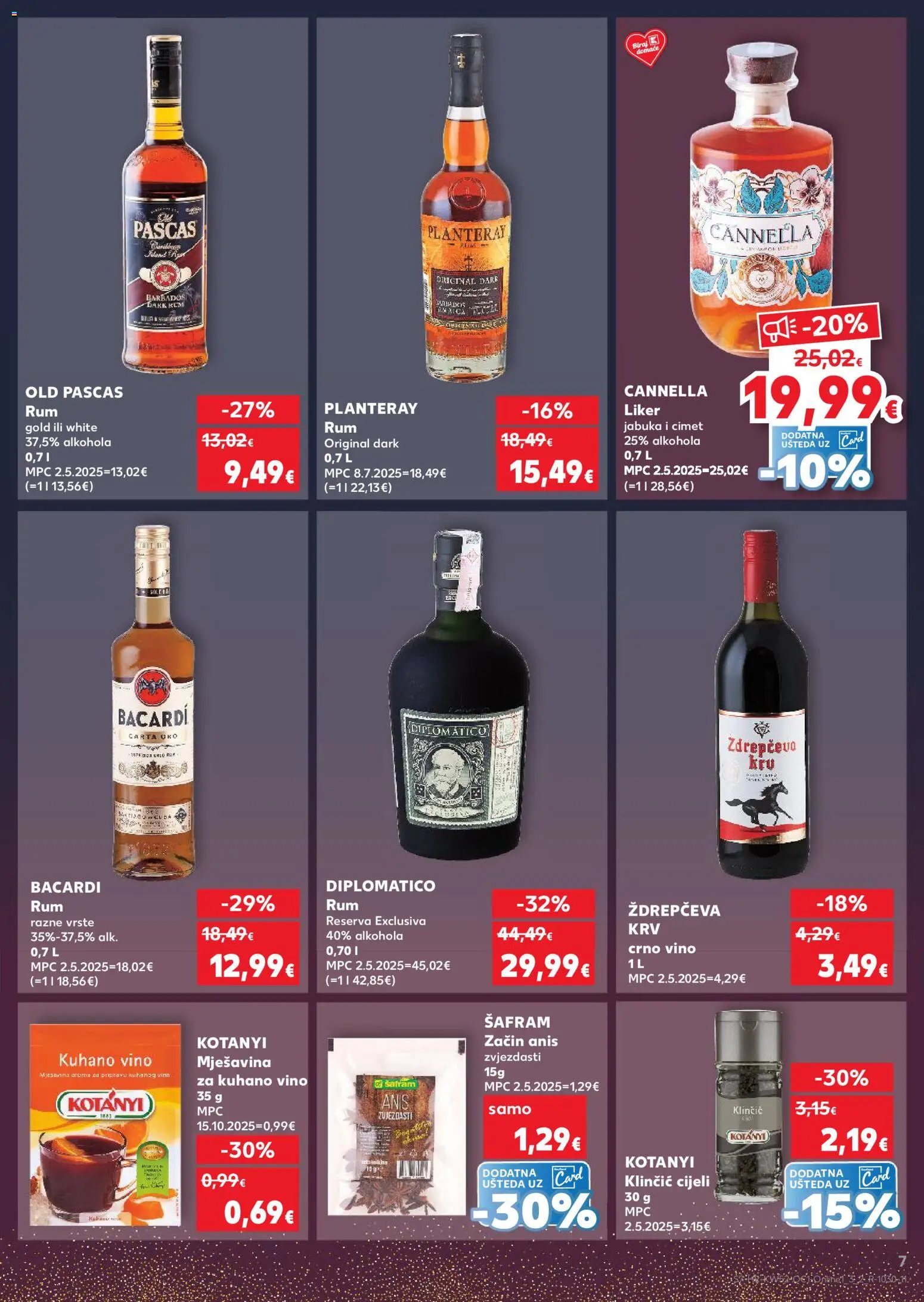 Kaufland HR akciós ujság - amely érvényes a következő dátumtól: 27.12.2025 | Oldal: 7 | Termékek: Bacardi