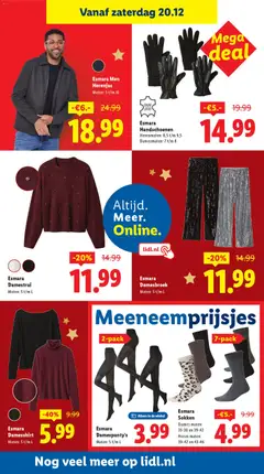 Lidl - Folder week 51 - Voorbeeld van een folder van Lidl, geldig van 15.12.2025 | Pagina: 34 | Producten: Shirt, Sokken, Handschoenen, Sweater