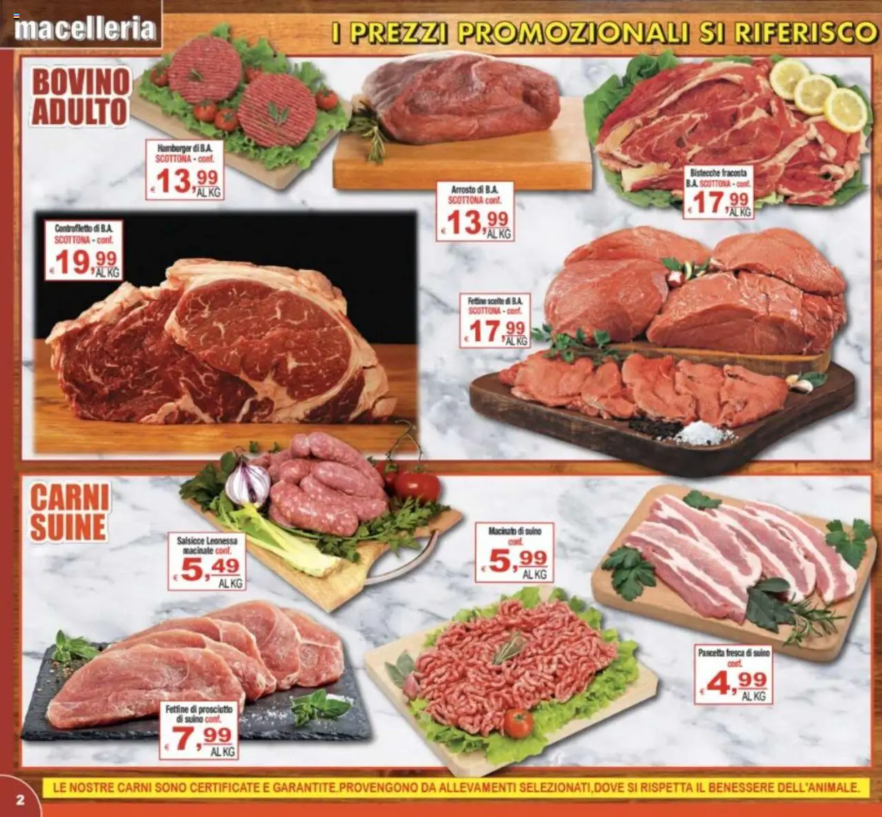 Volantino CTS del 25.07.2025 | Pagina: 2 | Prodotti: Bovino, Arrosto, Suino, Prosciutto