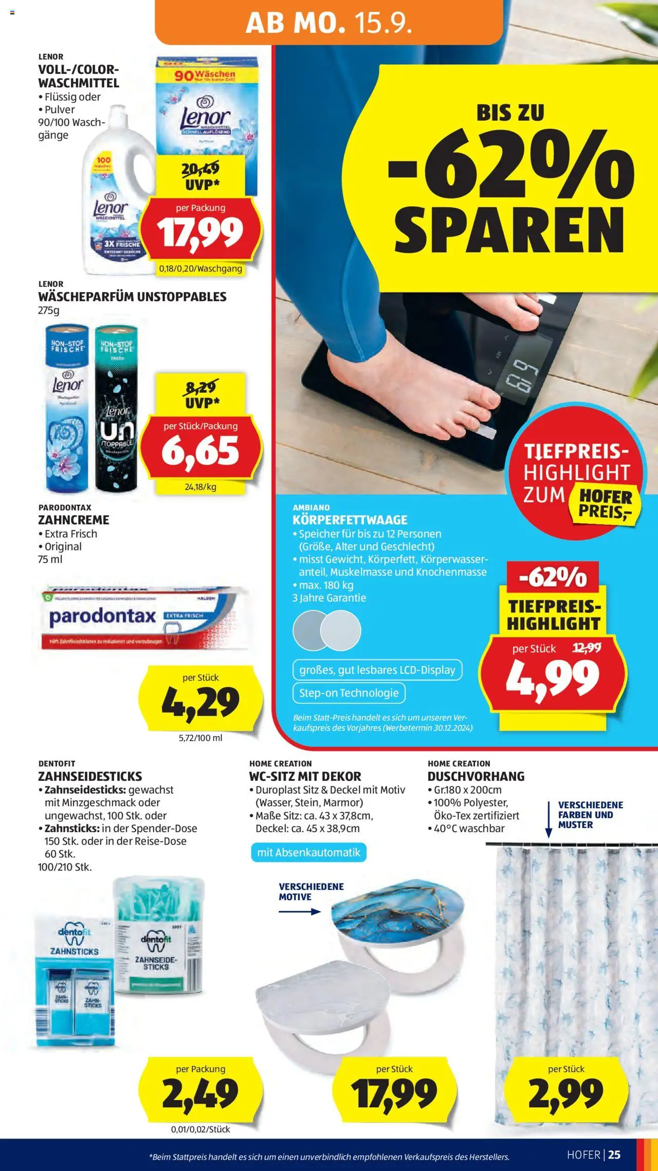 Hofer Flugblatt gültig ab 12.09.2025 | Seite: 29 | Produkte: Waschmittel
