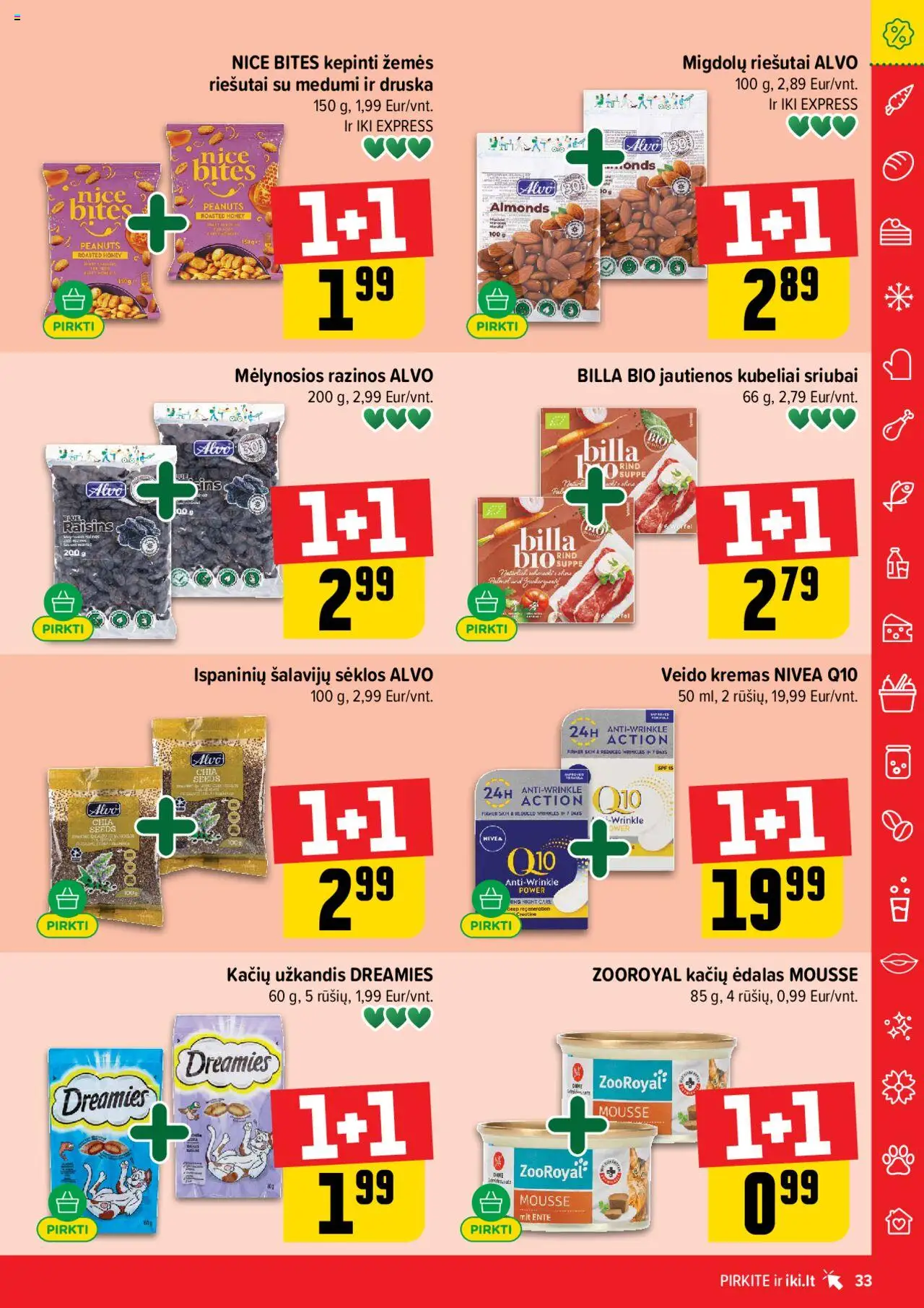 IKI leidinys│galioja nuo 07.07.2025 | Puslapis: 33 | Prekių: Riešutai, Sėklos, Kremas, Druska