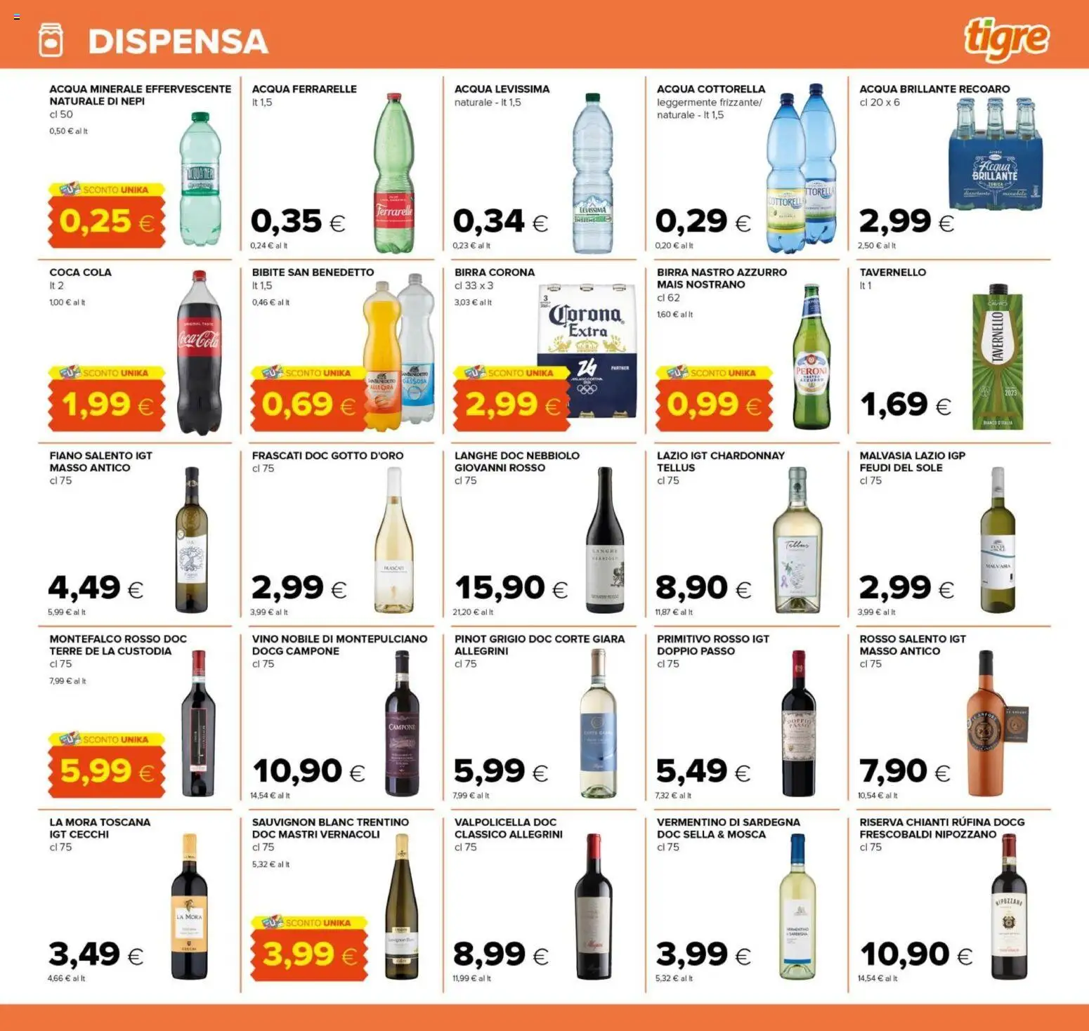 Volantino Tigre del 30.11.2025 | Pagina: 21 | Prodotti: Birra, Acqua, Ferrarelle, Coca Cola