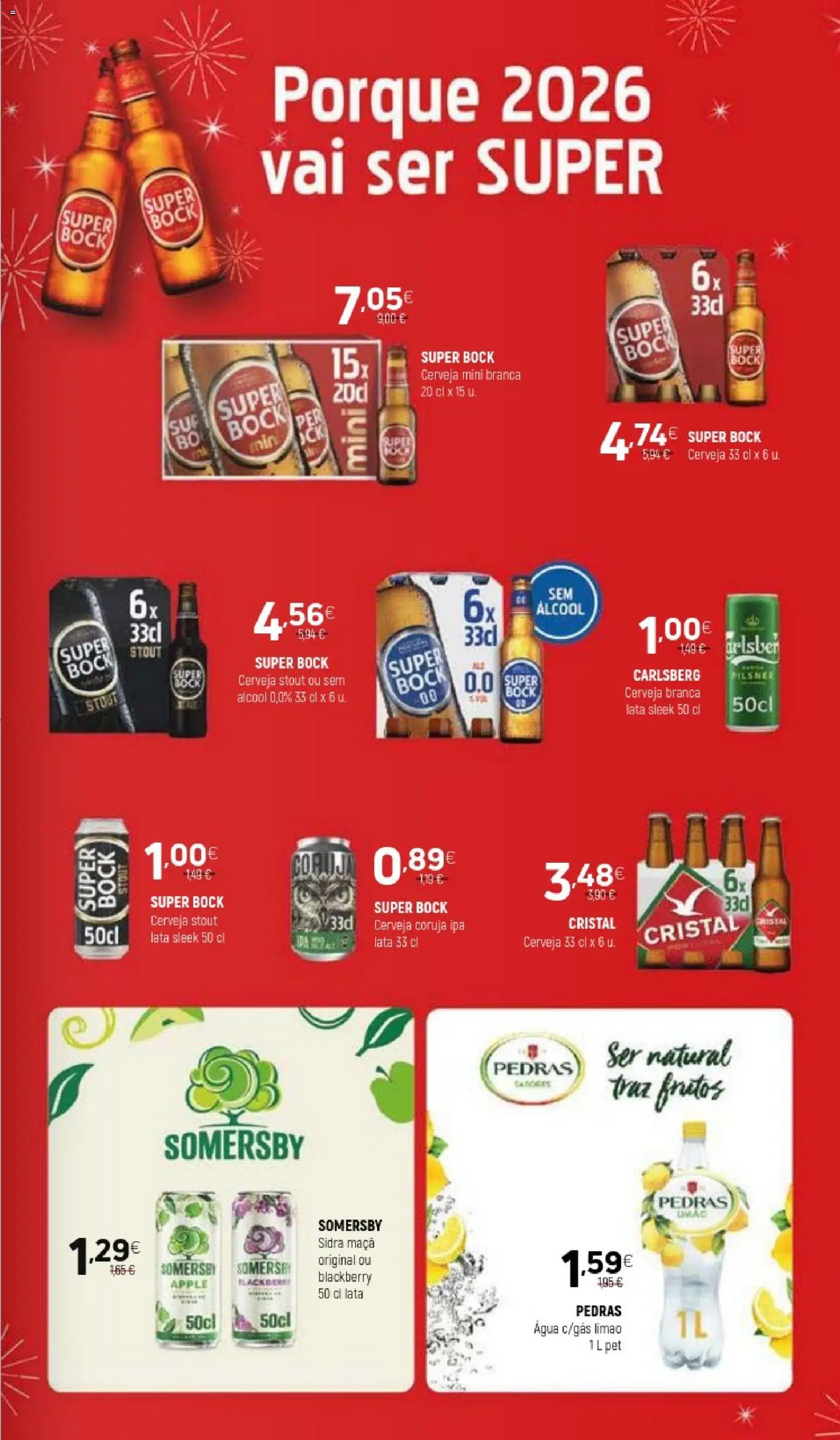 Coviran - folheto │ válido de 16.12.2025 | Página: 19 | Produtos: Agua, Super bock, Maça, Cerveja