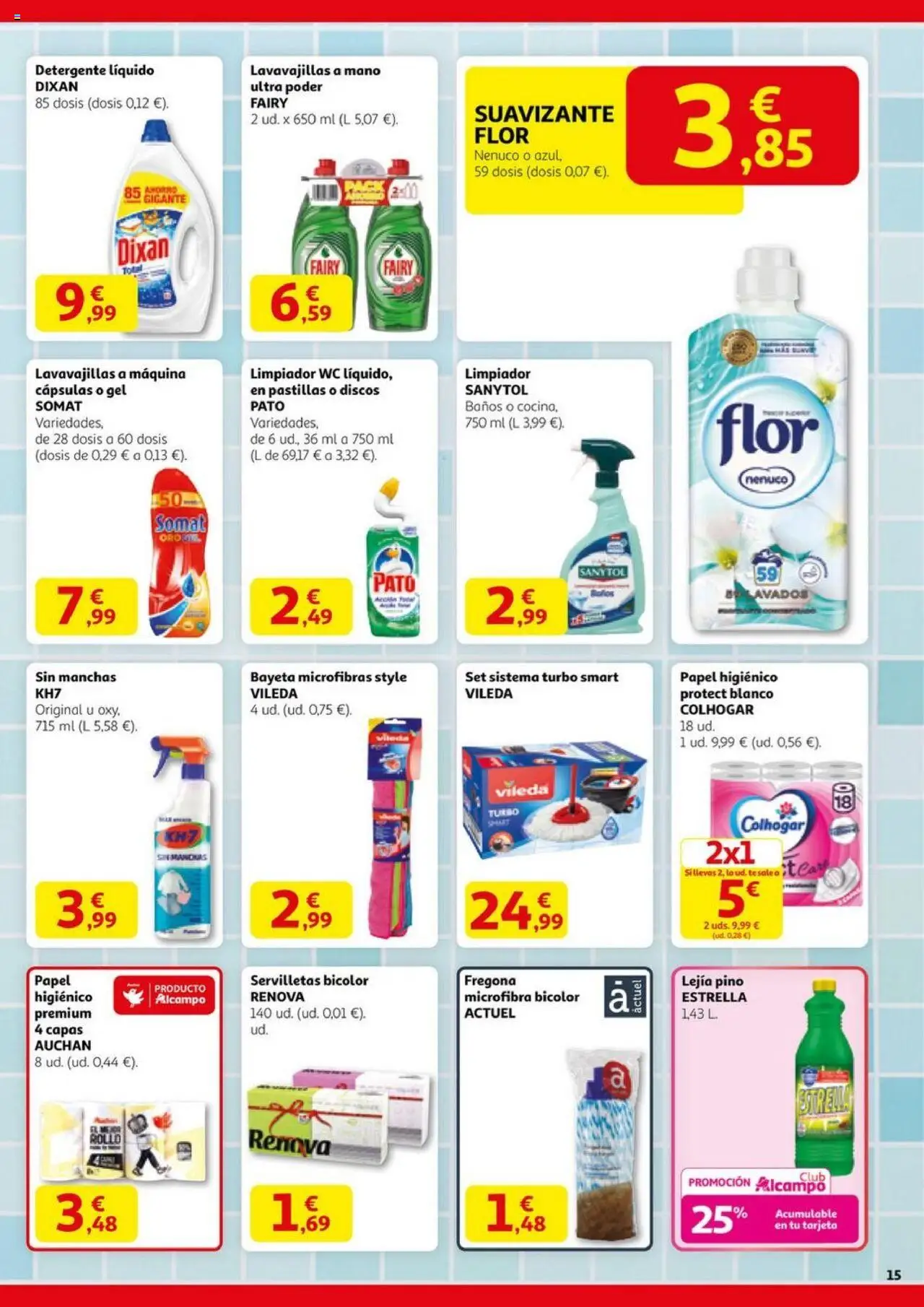Alcampo - HP catalan │ válido desde el 11.09.2025 | Página: 15 | Productos: Detergente, Papel higienico, Detergente líquido, Suavizante