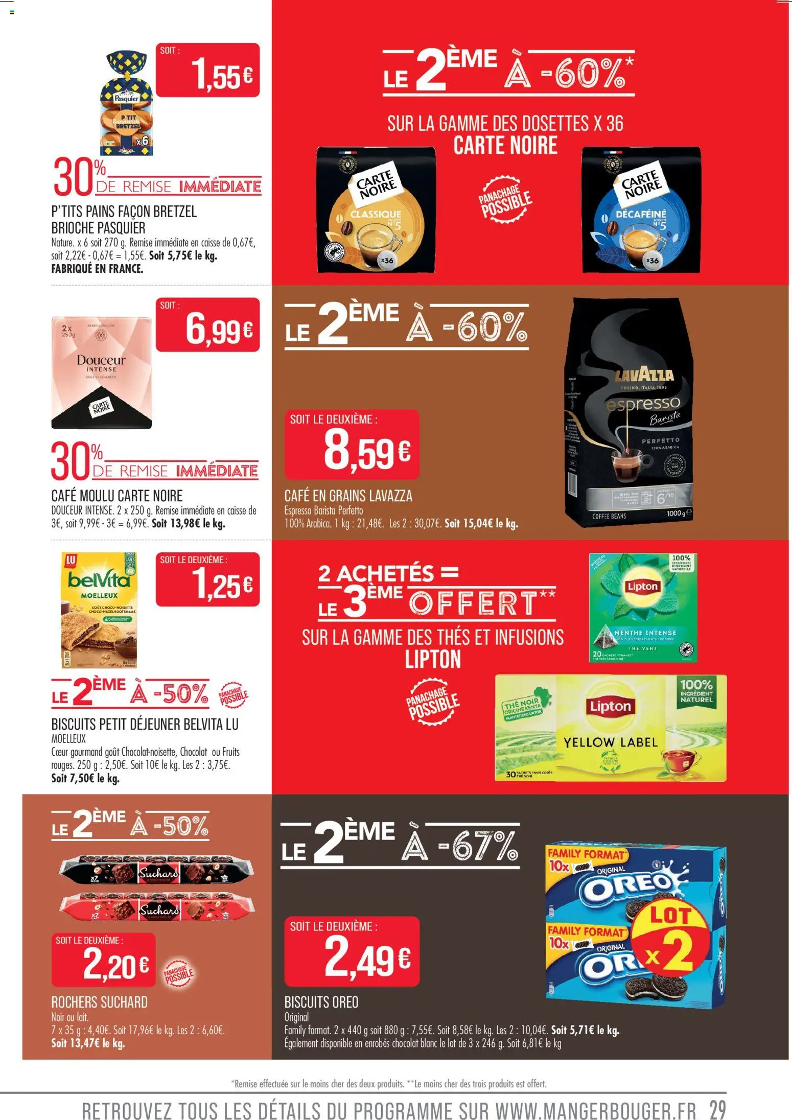 {H1} | Page: 29 | Produits: Menthe, Café moulu, Chocolat, Thé