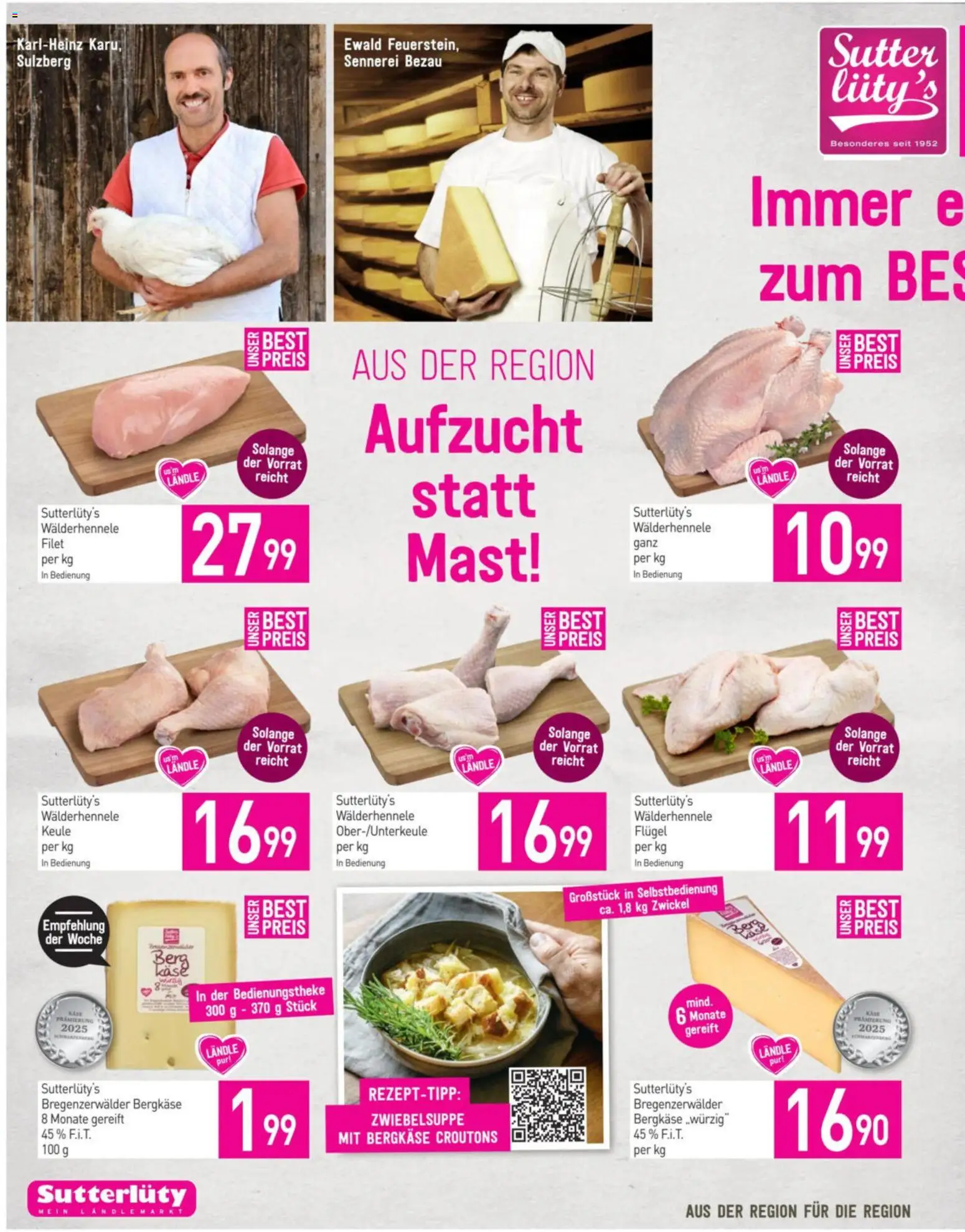 Sutterlüty Flugblatt gültig ab 05.11.2025 | Seite: 12 | Produkte: Käse