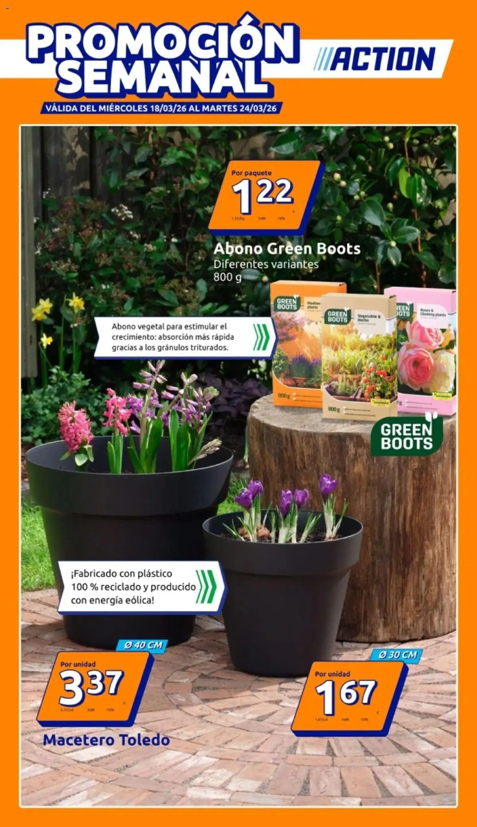 Action - Precios extremadamente bajos │ válido desde el 18.03.2026 | Página: 1 | Productos: Macetero