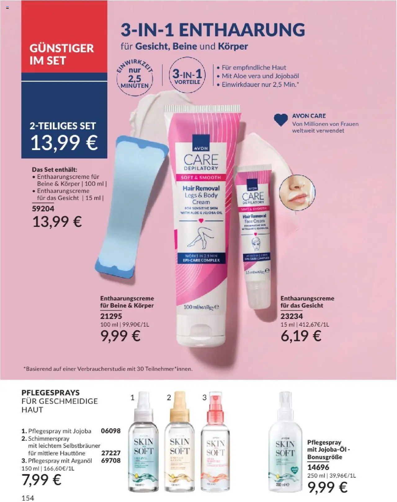 AVON Katalog August 2025 - gültig ab dem 01.08.2025 | Seite: 156 | Produkte: Enthaarungscreme, Selbstbräuner