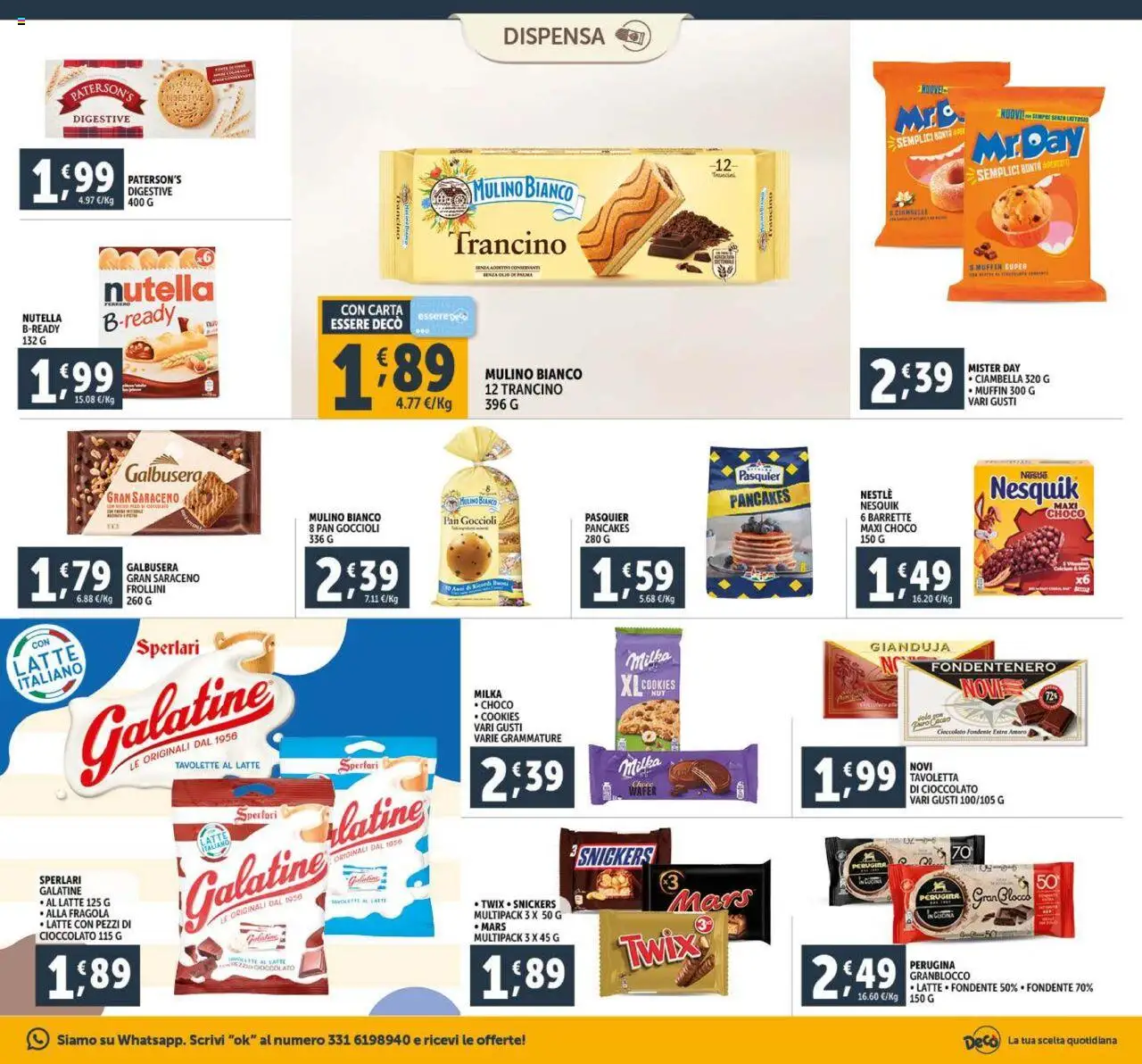 Volantino Decò del 23.09.2025 | Pagina: 11 | Prodotti: Ciambelle, Latte, Nutella, Muffin