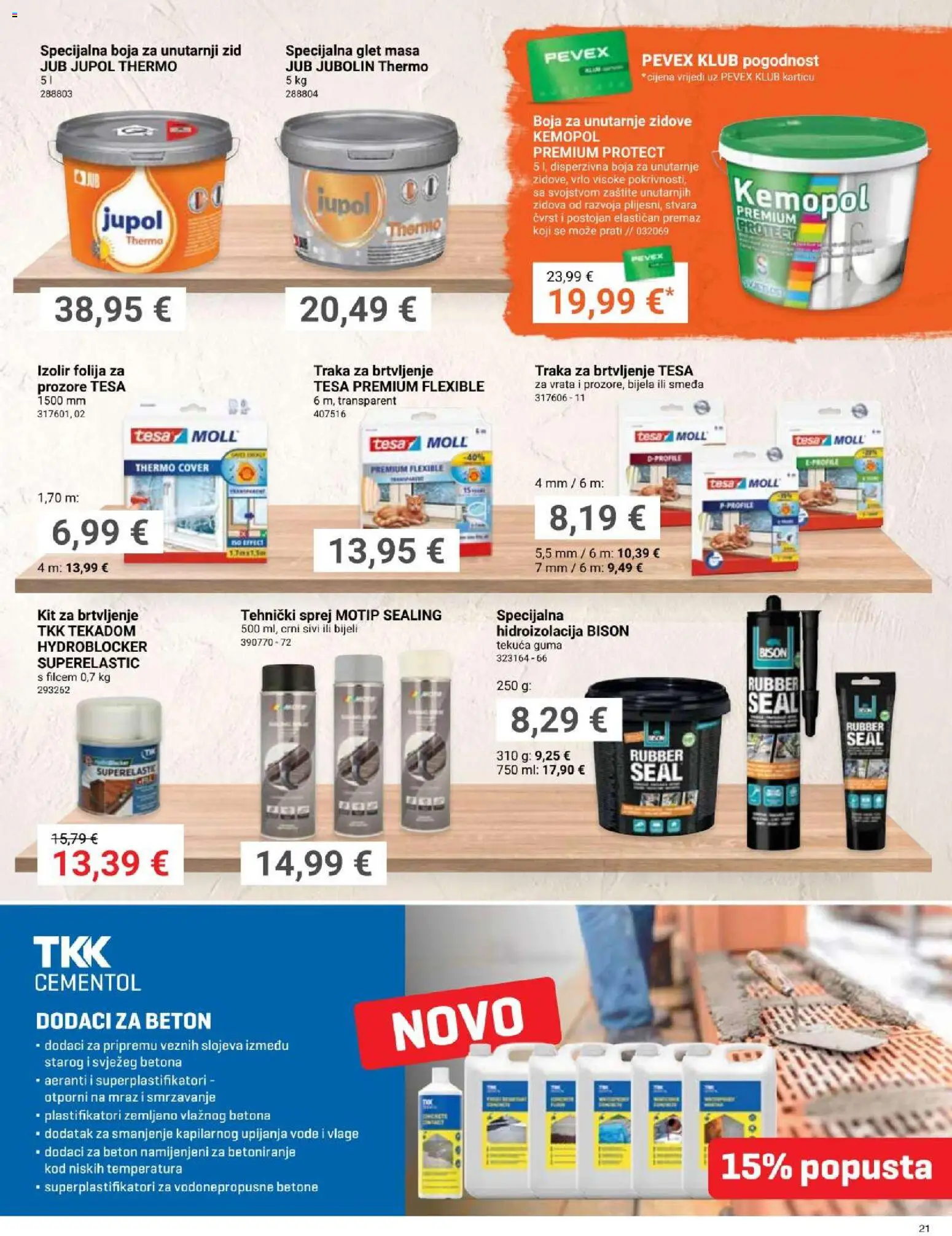 Pevex katalog | vrijedi od 27.11.2025 | Stranica: 21 | Proizvodi: Vrata, Glet masa