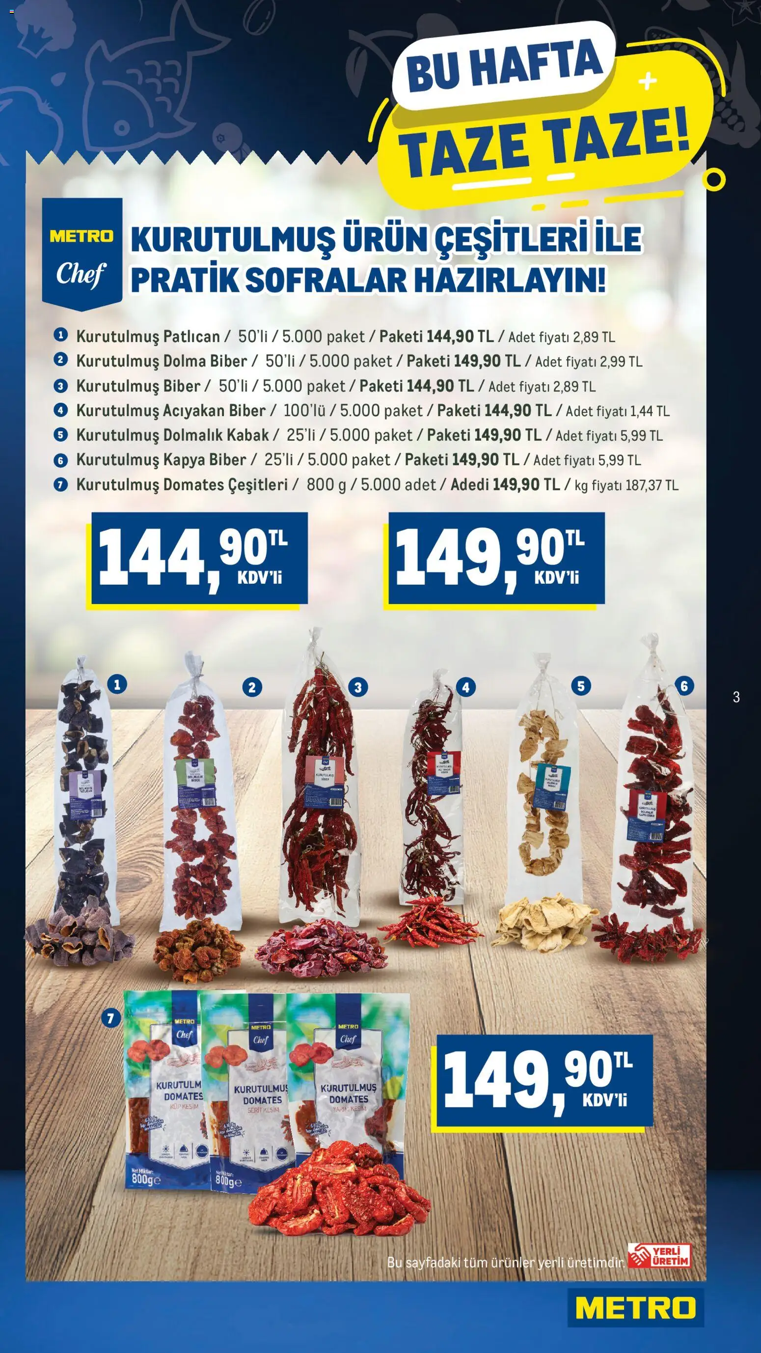 Metro Katalog - 15.04.2026 tarihinden itibaren geçerlidir | Sayfa: 3 | Ürünler: Kabak, Domates, Biber, Patlıcan