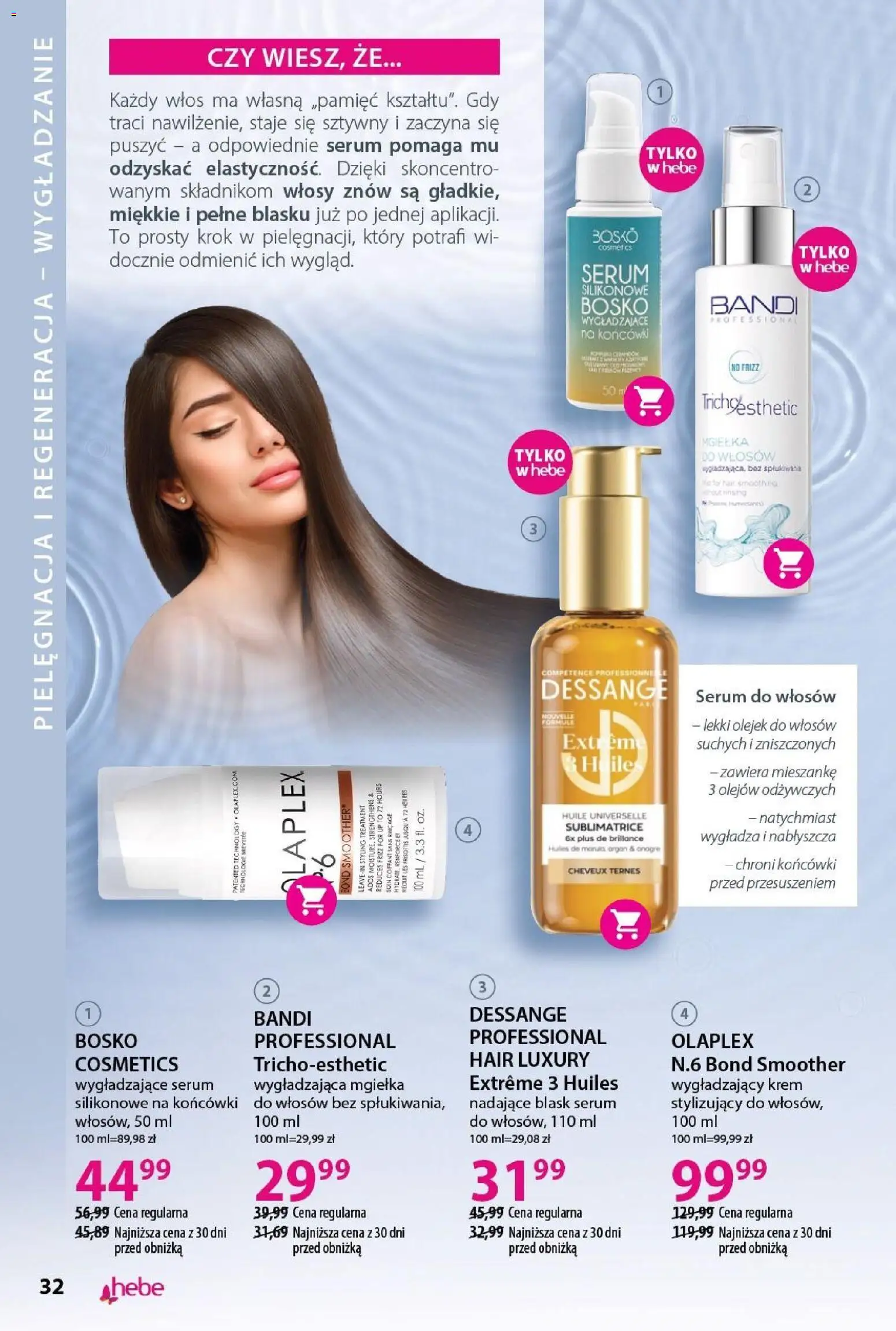 Hebe Gazetka - Katalog od 31.01.2026 | Strona: 32 | Produkty: Olejek do włosów, Krem